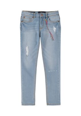 Cute Teen Girl Jeans juniors plus ripped repaired patched skinny