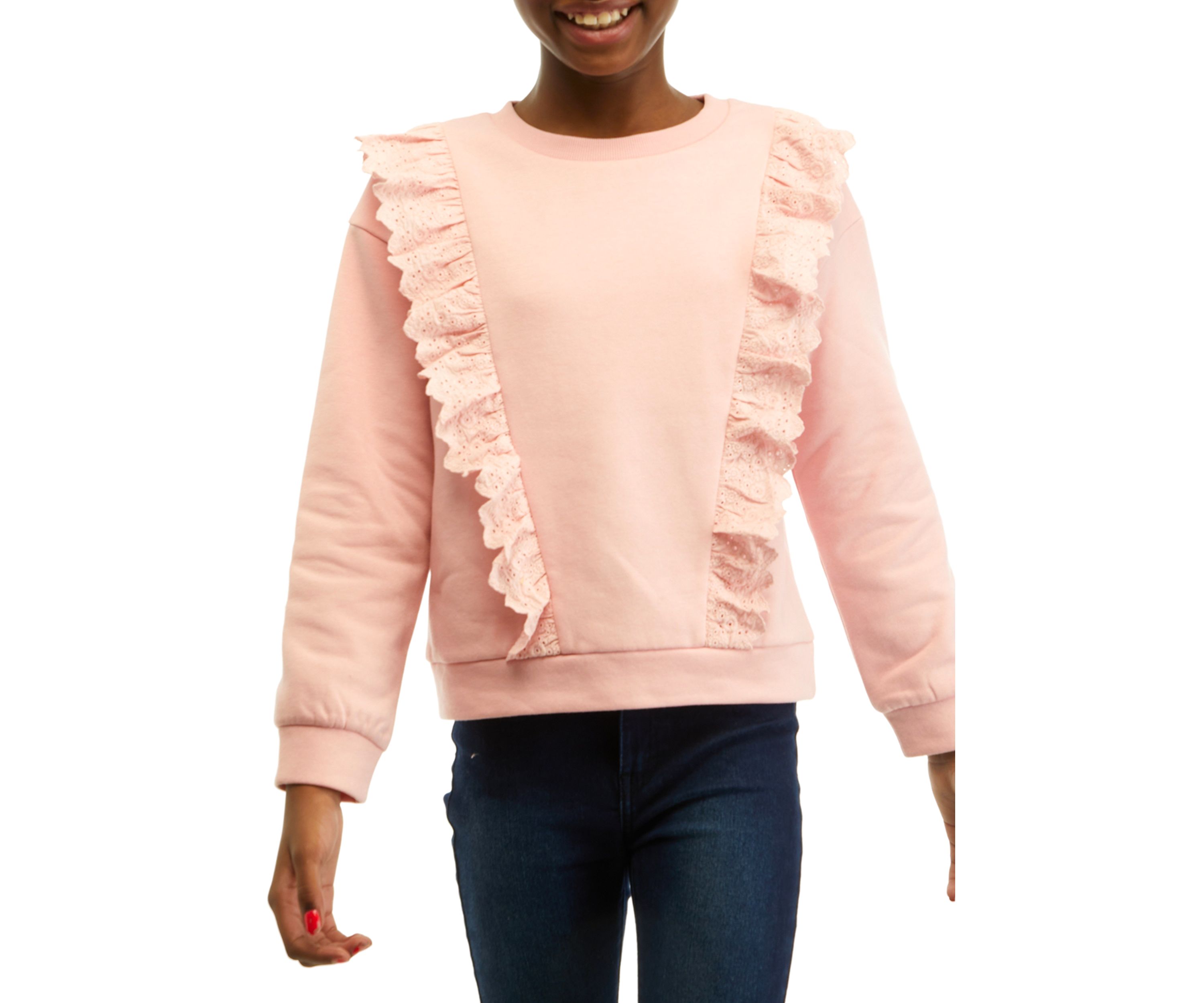 Girls 7-16 Ruffle Sweatshirt
