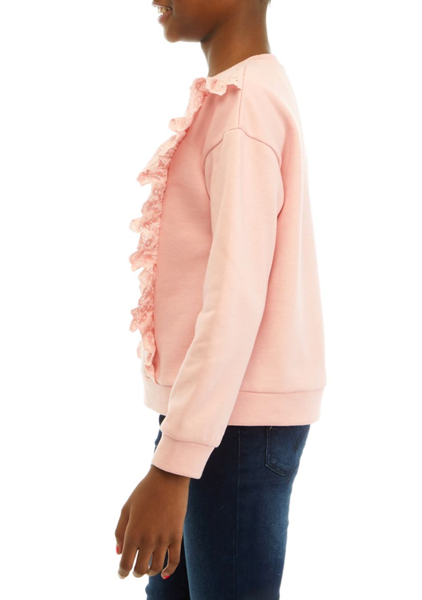 Girls 7-16 Ruffle Sweatshirt