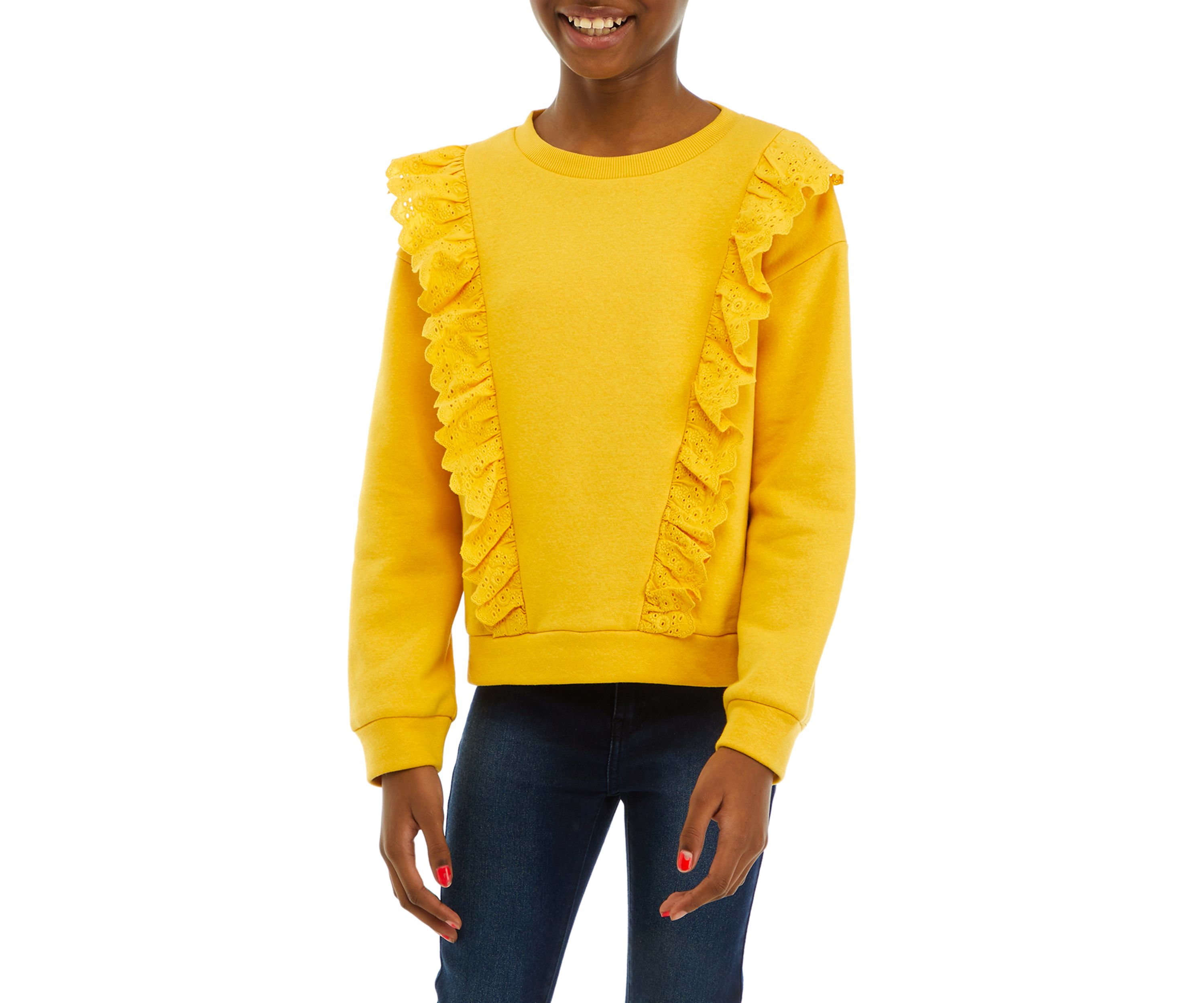 Girls 7-16 Ruffle Sweatshirt