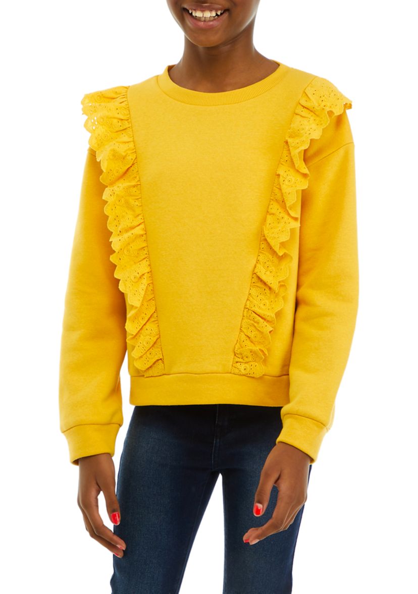 Girls 7-16 Ruffle Sweatshirt