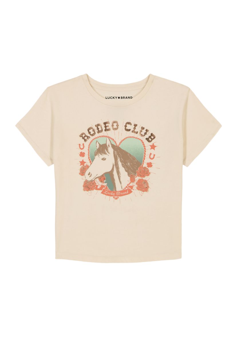 Girls 7-16 Short Sleeve Rodeo Club Graphic T-Shirt