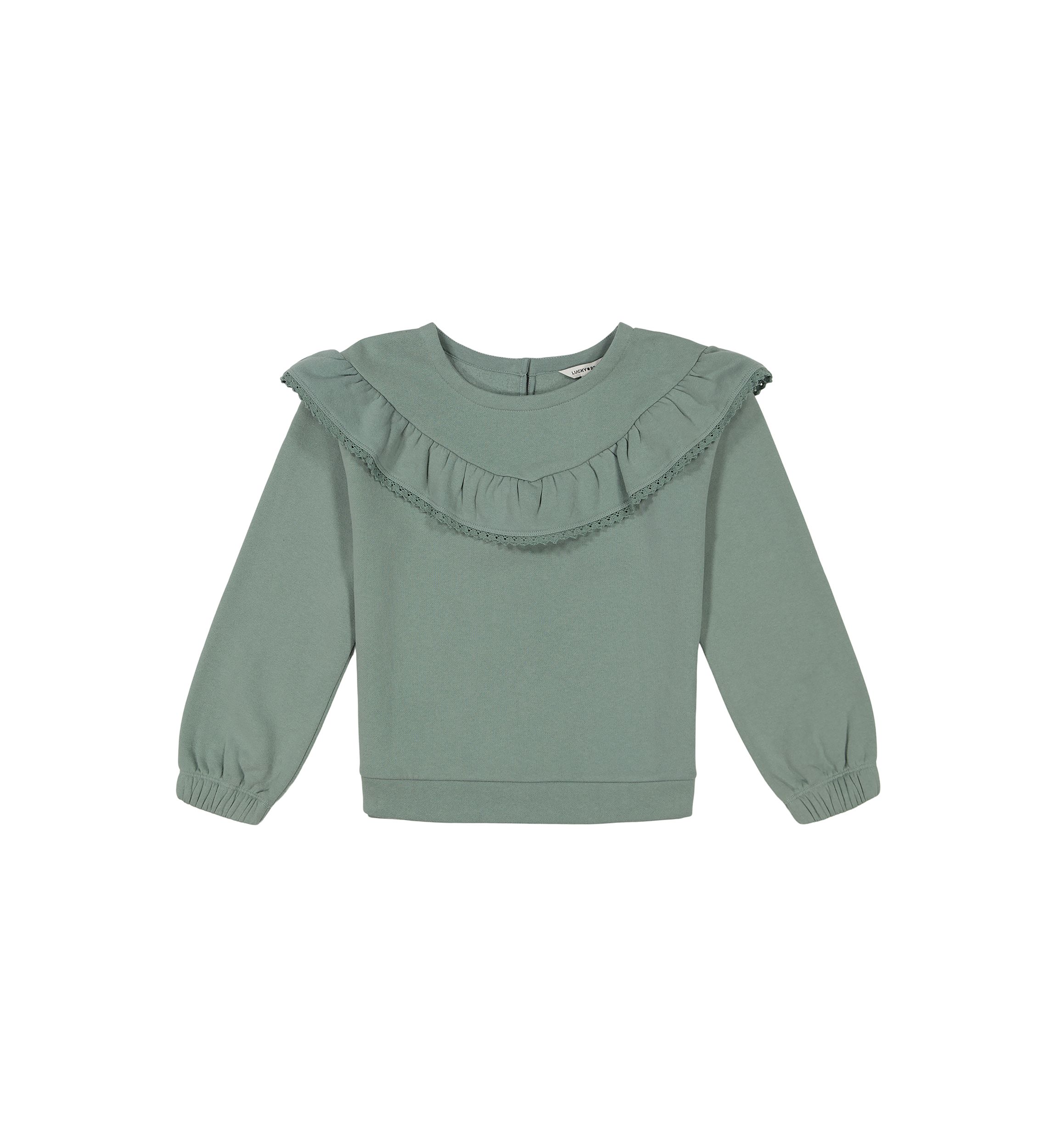 Girls 7-16 Ruffle Fleece Top