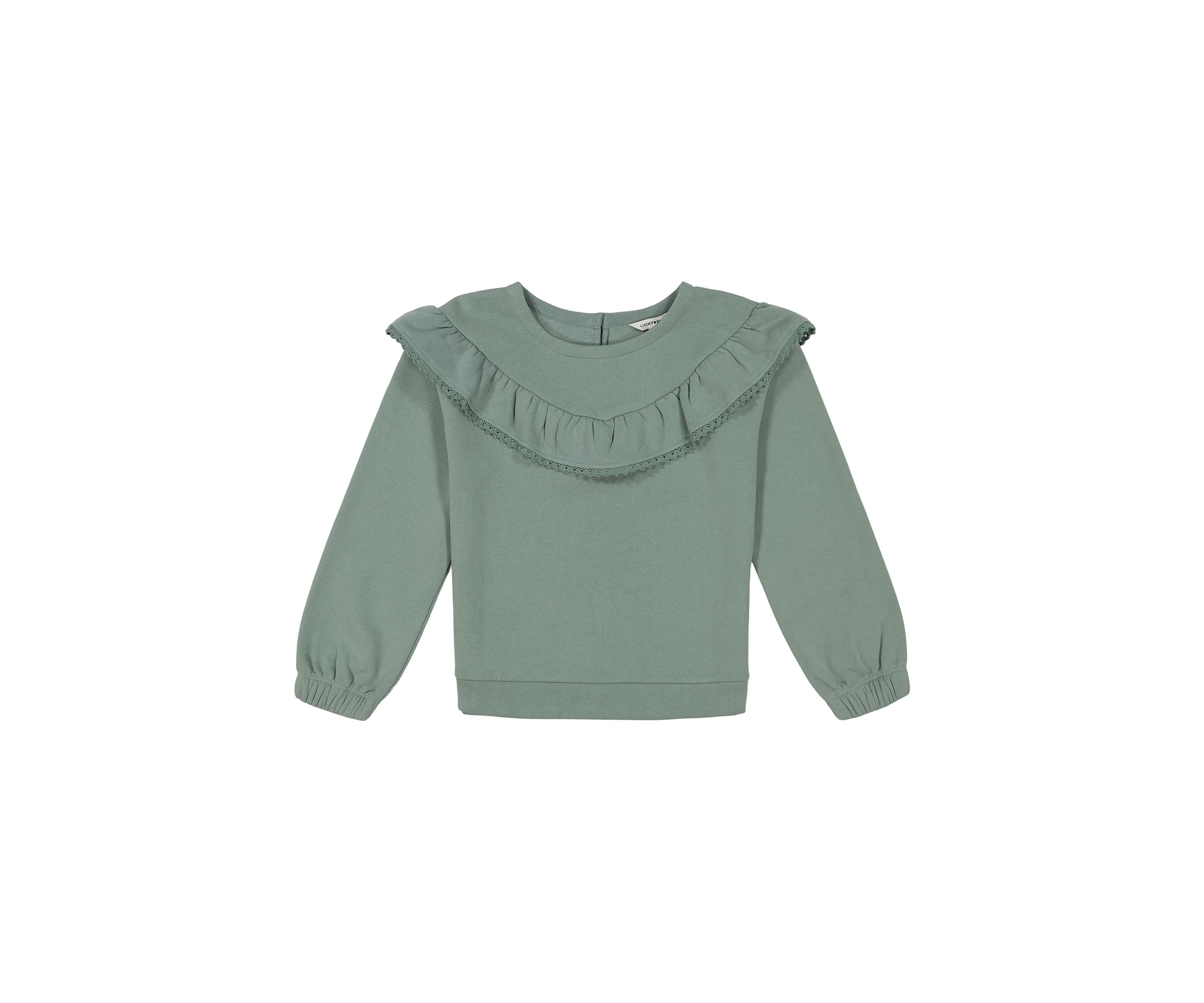 Girls 7-16 Ruffle Fleece Top
