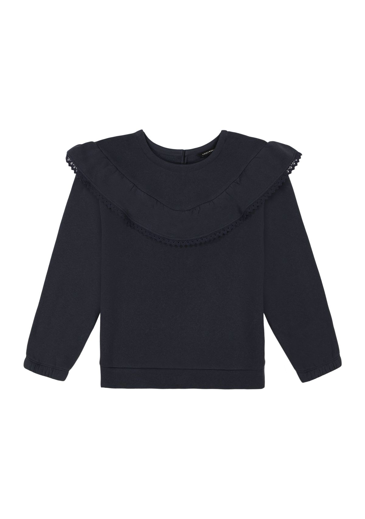 Girls 7-16 Ruffle Fleece Sweater