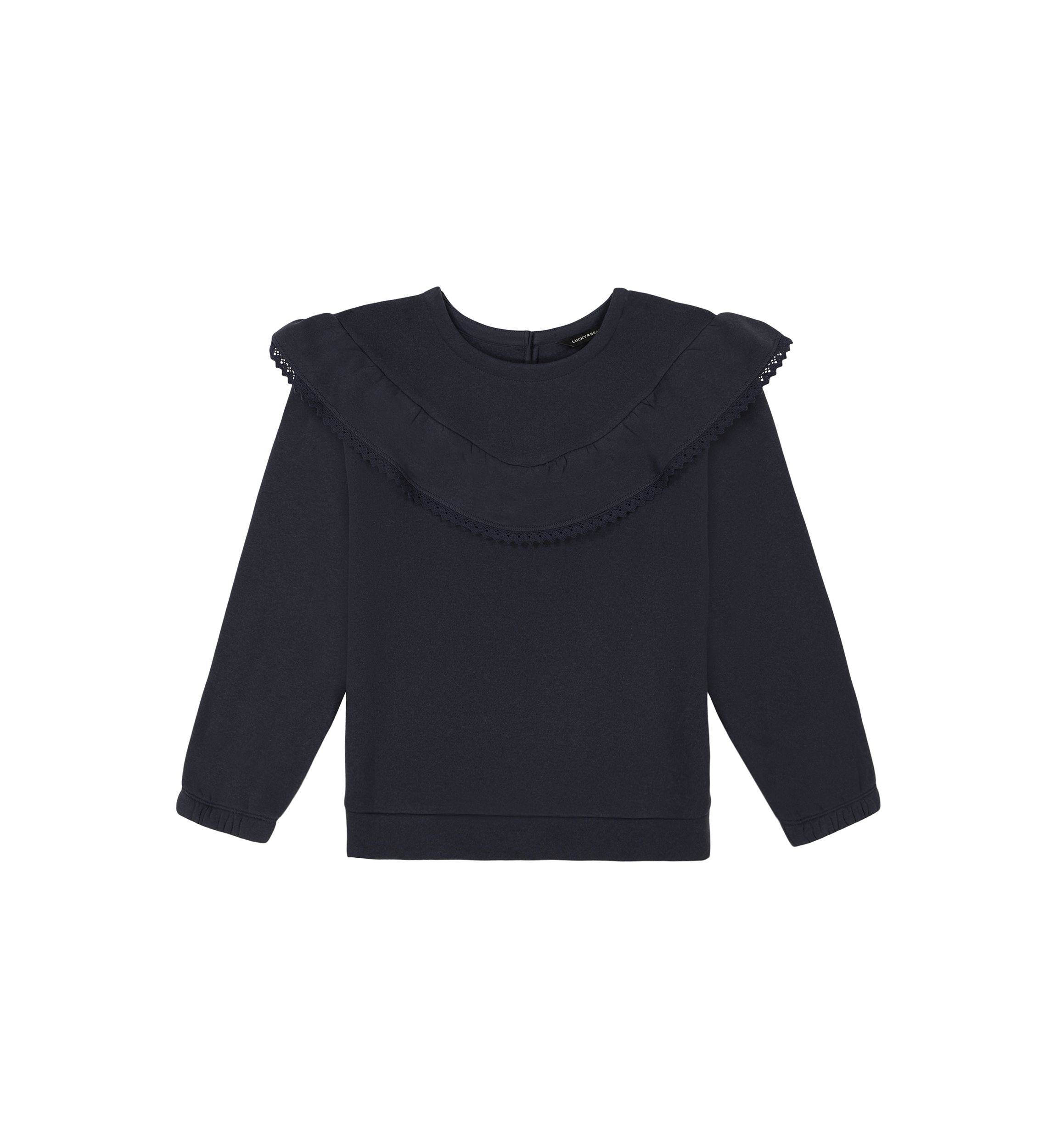 Girls 7-16 Ruffle Fleece Sweater