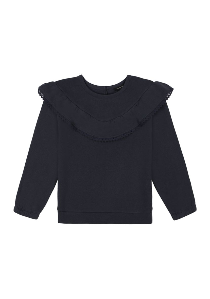 Girls 7-16 Ruffle Fleece Sweater