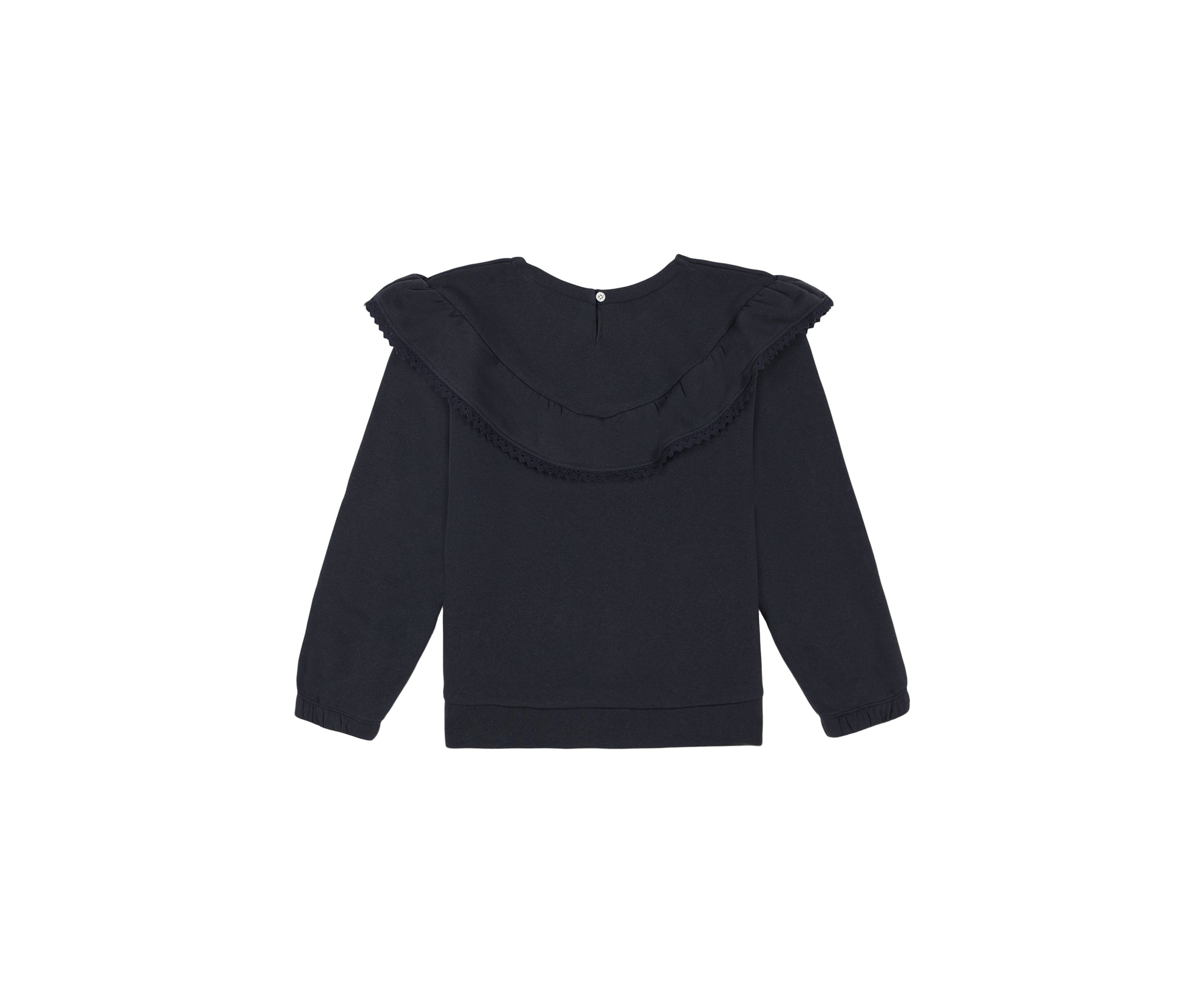 Girls 7-16 Ruffle Fleece Sweater