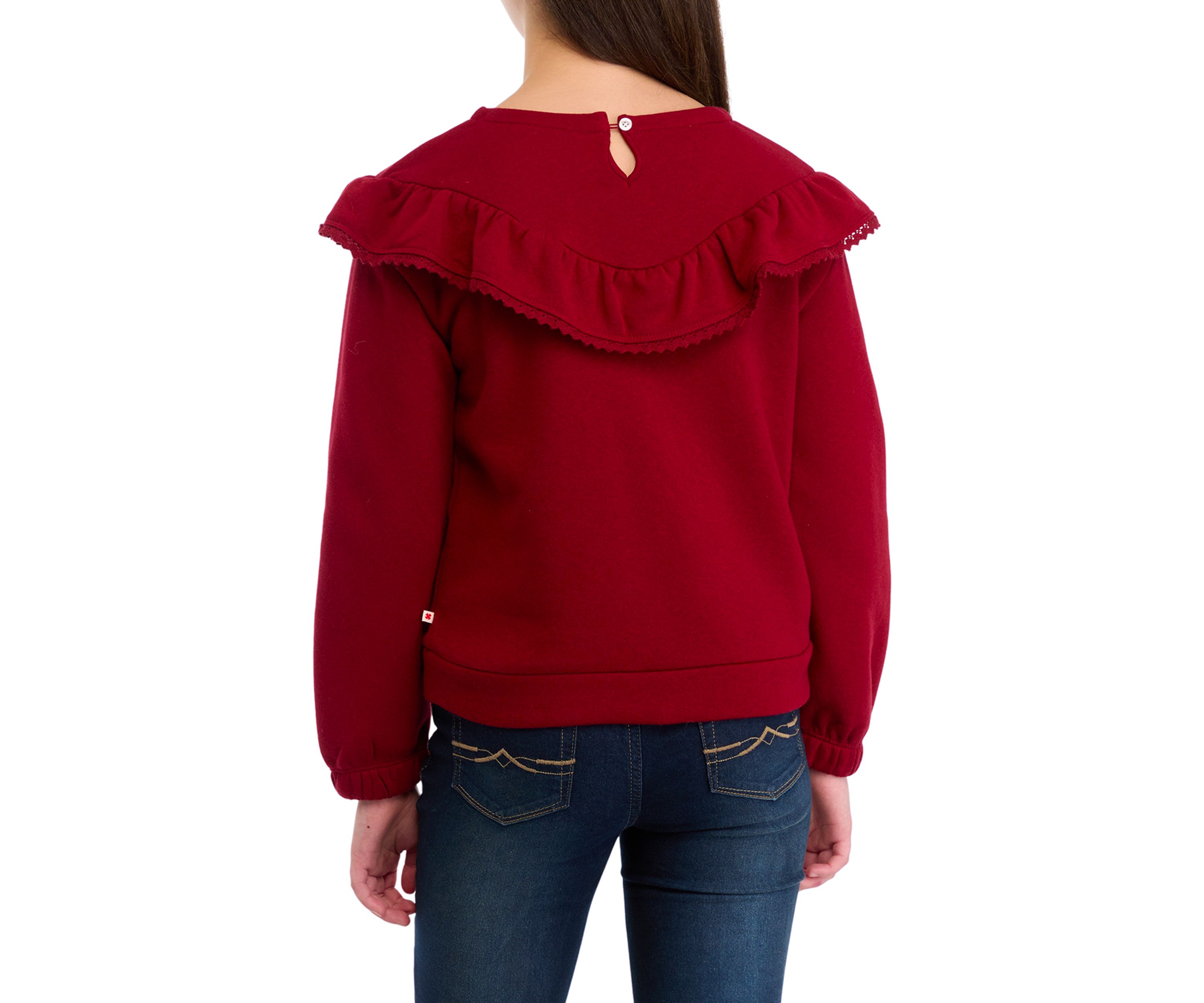 Girls 7-16 Ruffle Fleece Sweatshirt