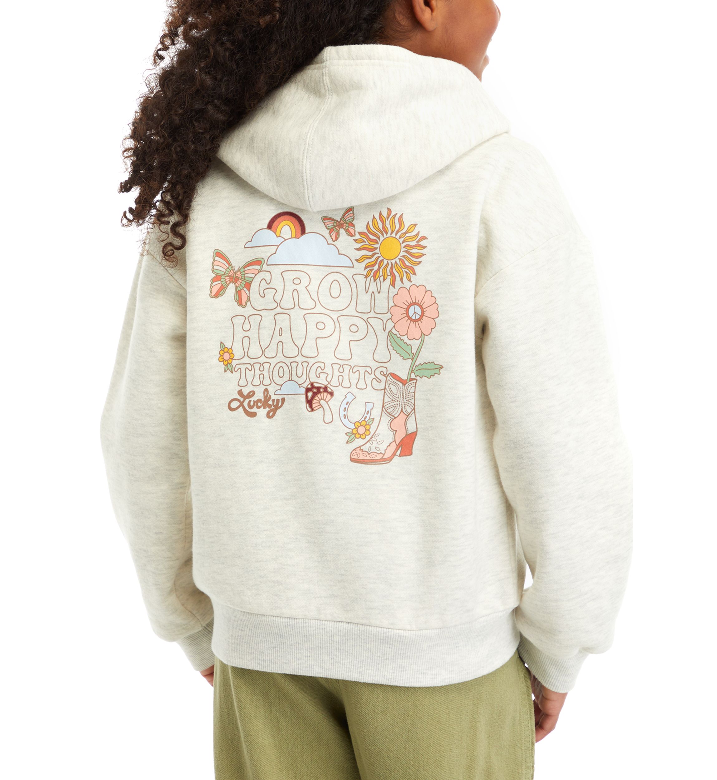 Girls 7-16 Grow Happy Full Zip Hoodie