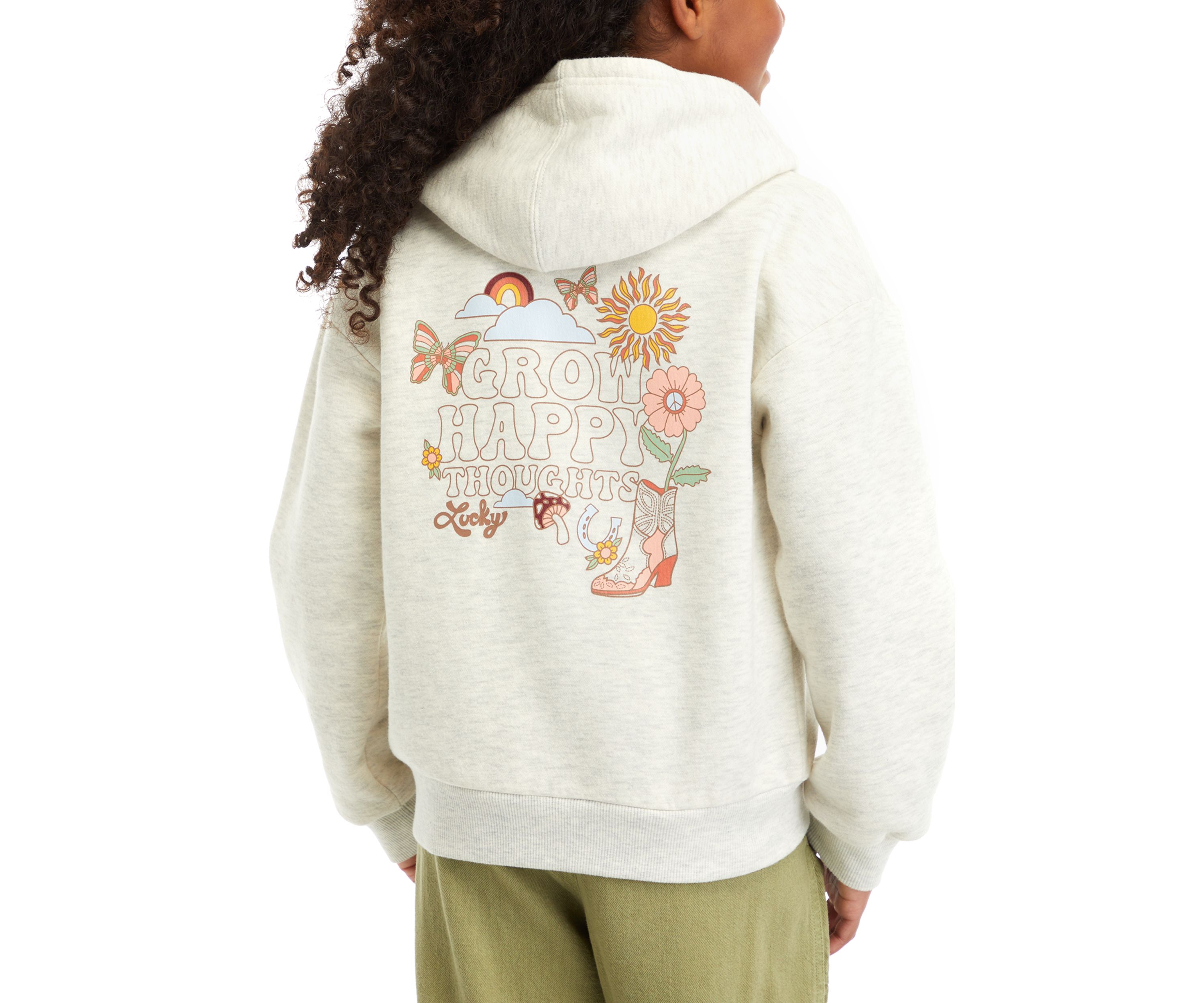 Girls 7-16 Grow Happy Full Zip Hoodie