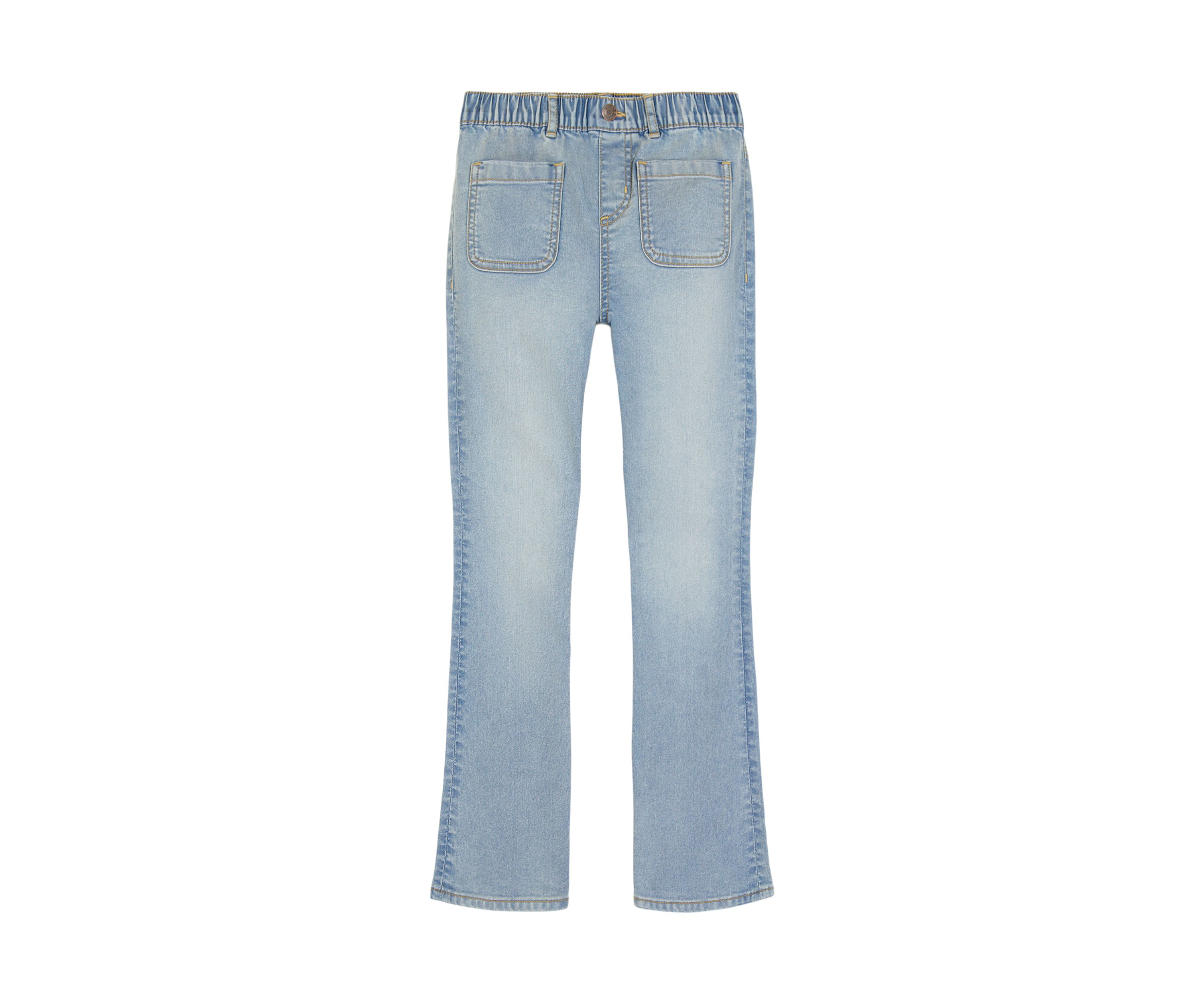 Girls 7-16 Patch Pocket Flare Jeans