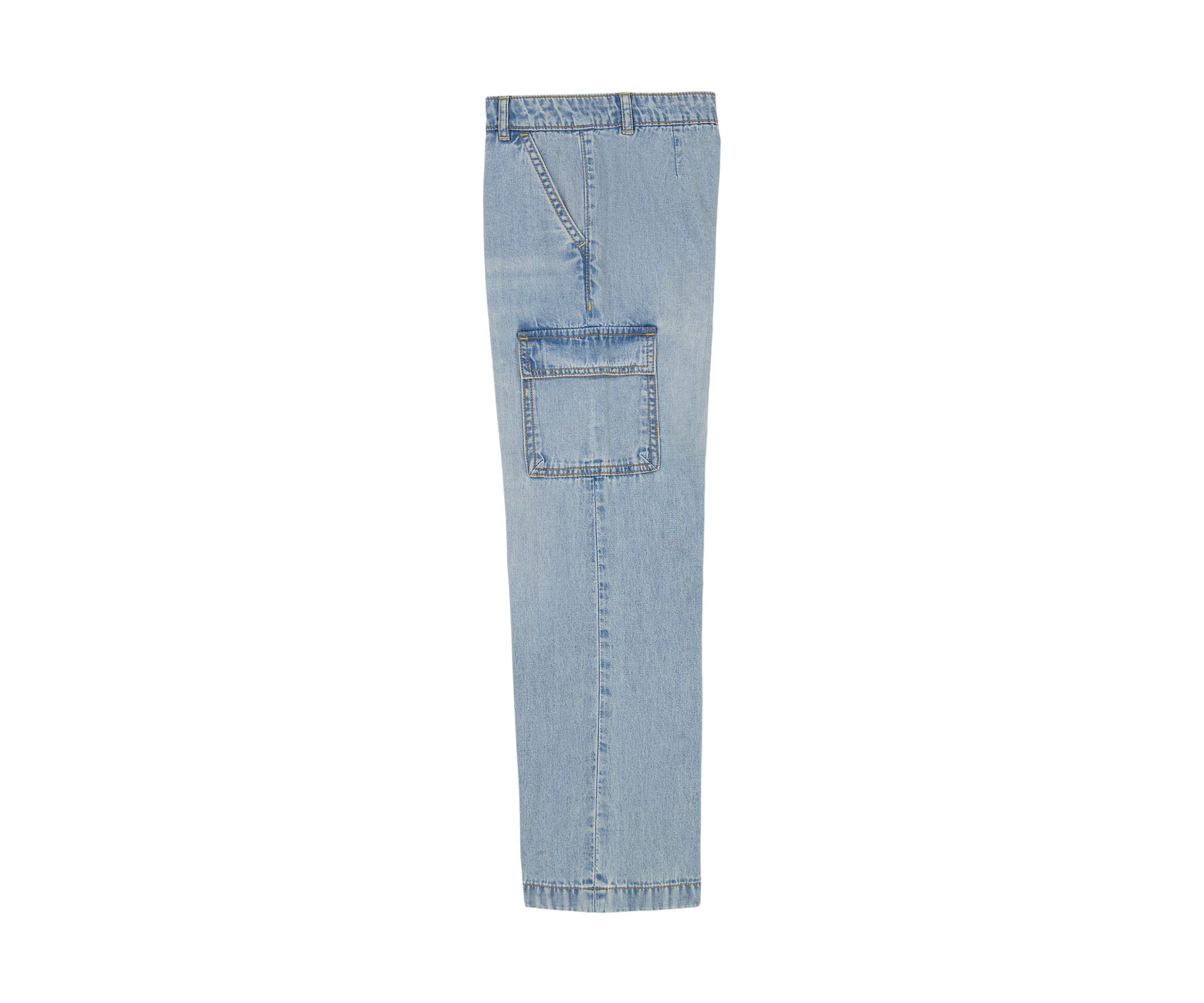 Girls 7-16 Wide Leg Demin Cargo Jeans
