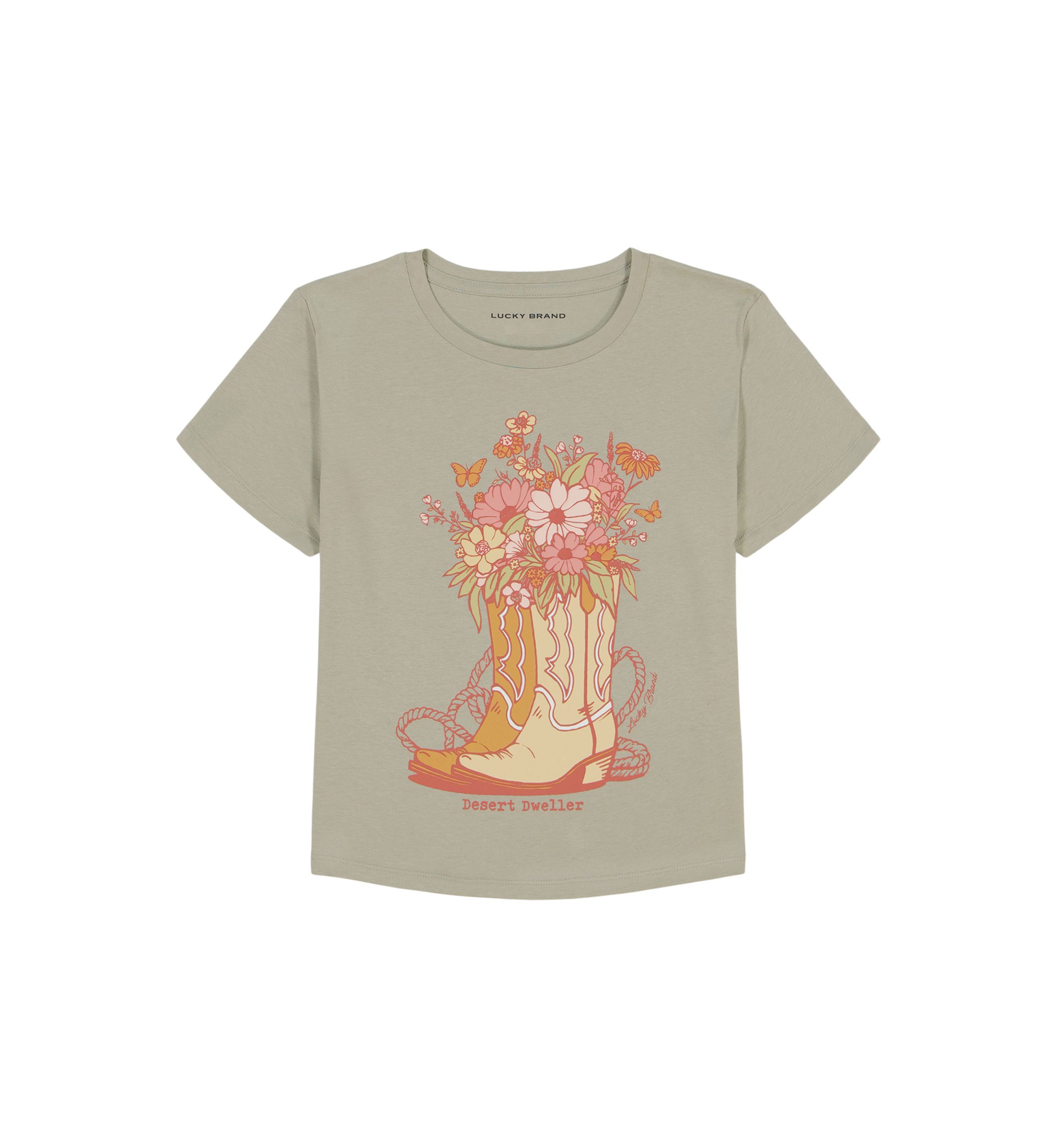 Girls 7-16 Short Sleeve Boots Graphic T-Shirt