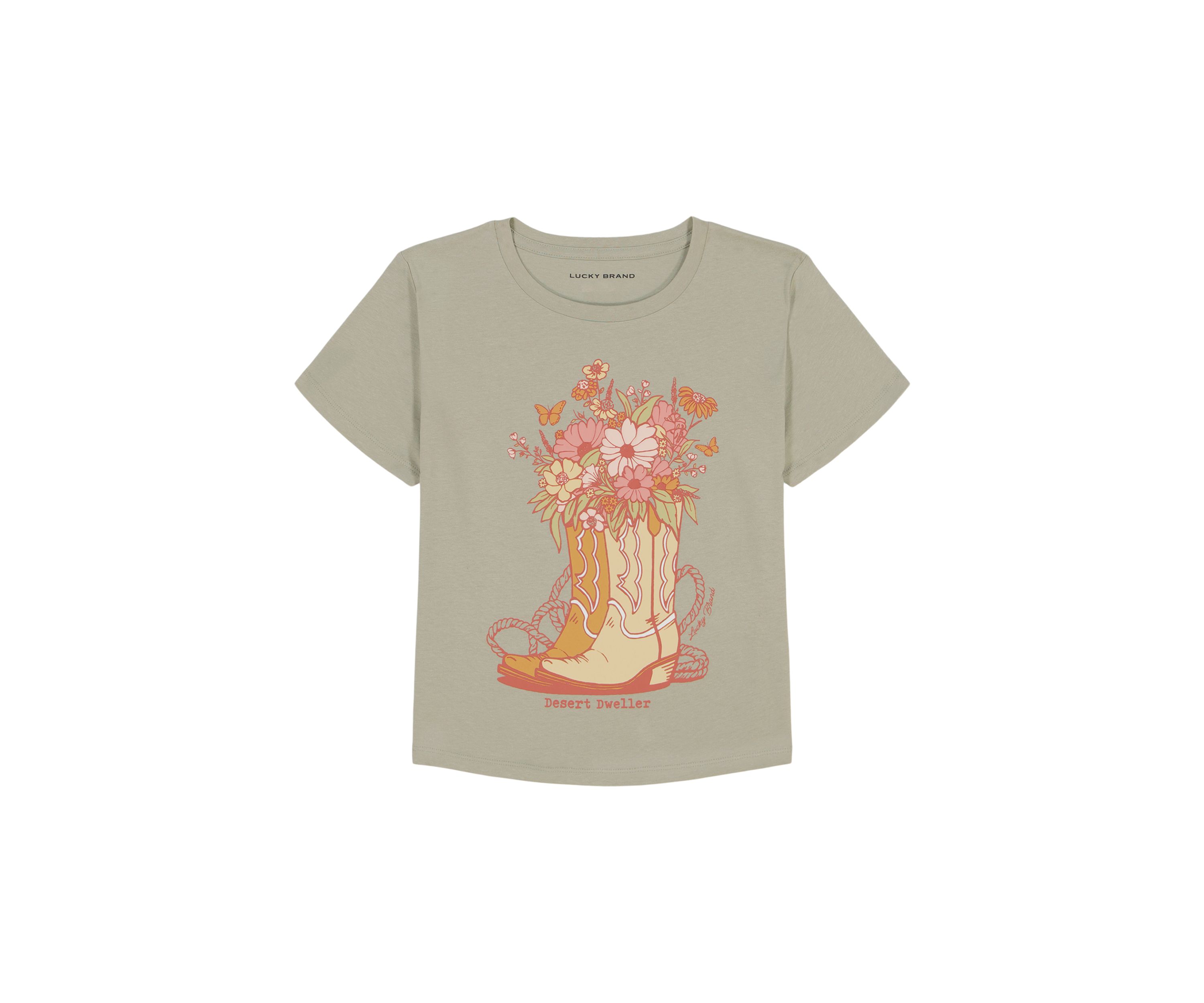 Girls 7-16 Short Sleeve Boots Graphic T-Shirt