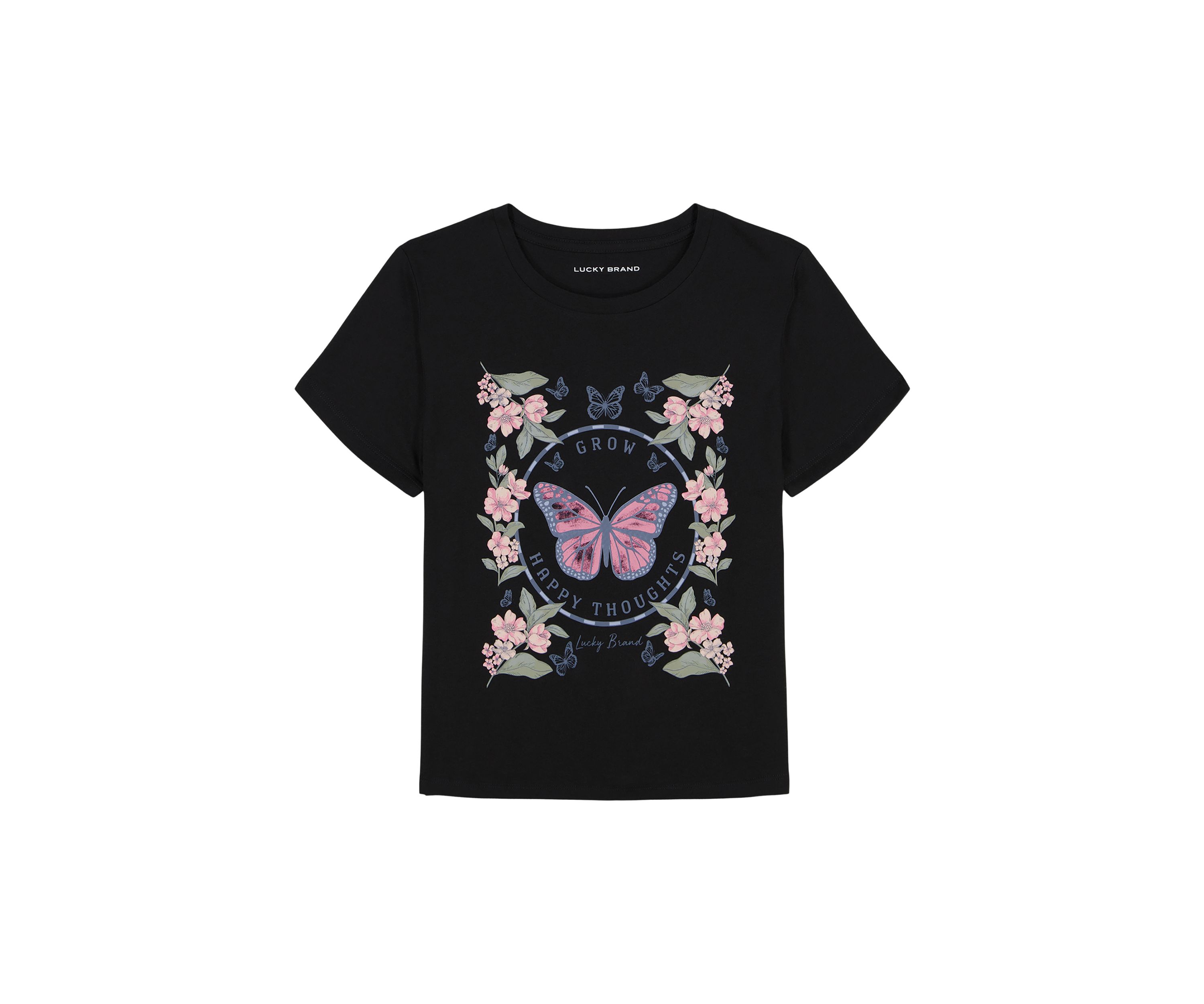 Girls 7-16 Short Sleeve Happy Thoughts T-Shirt
