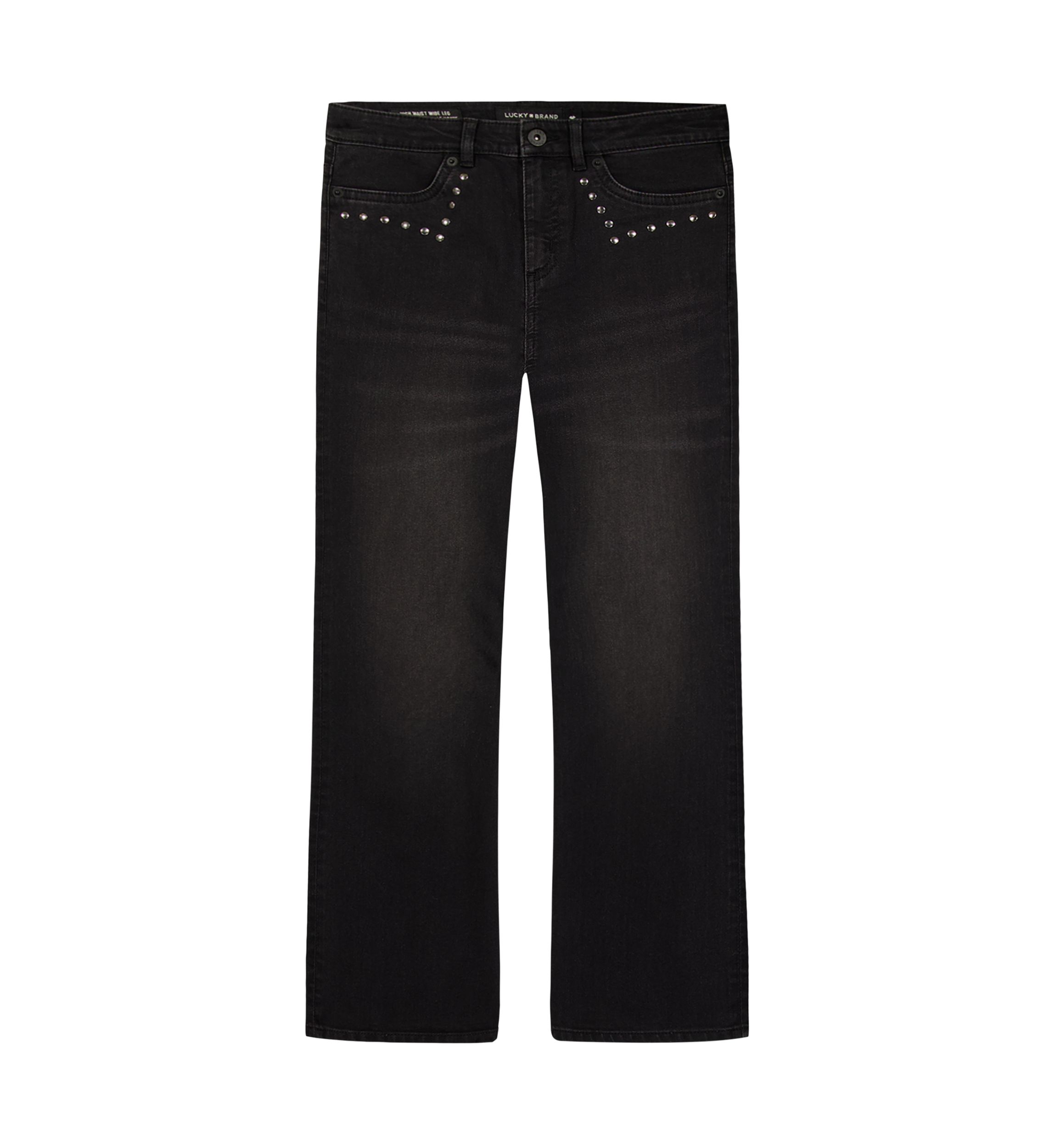 Girls 7-16 High Rise Flare Jeans with Studs
