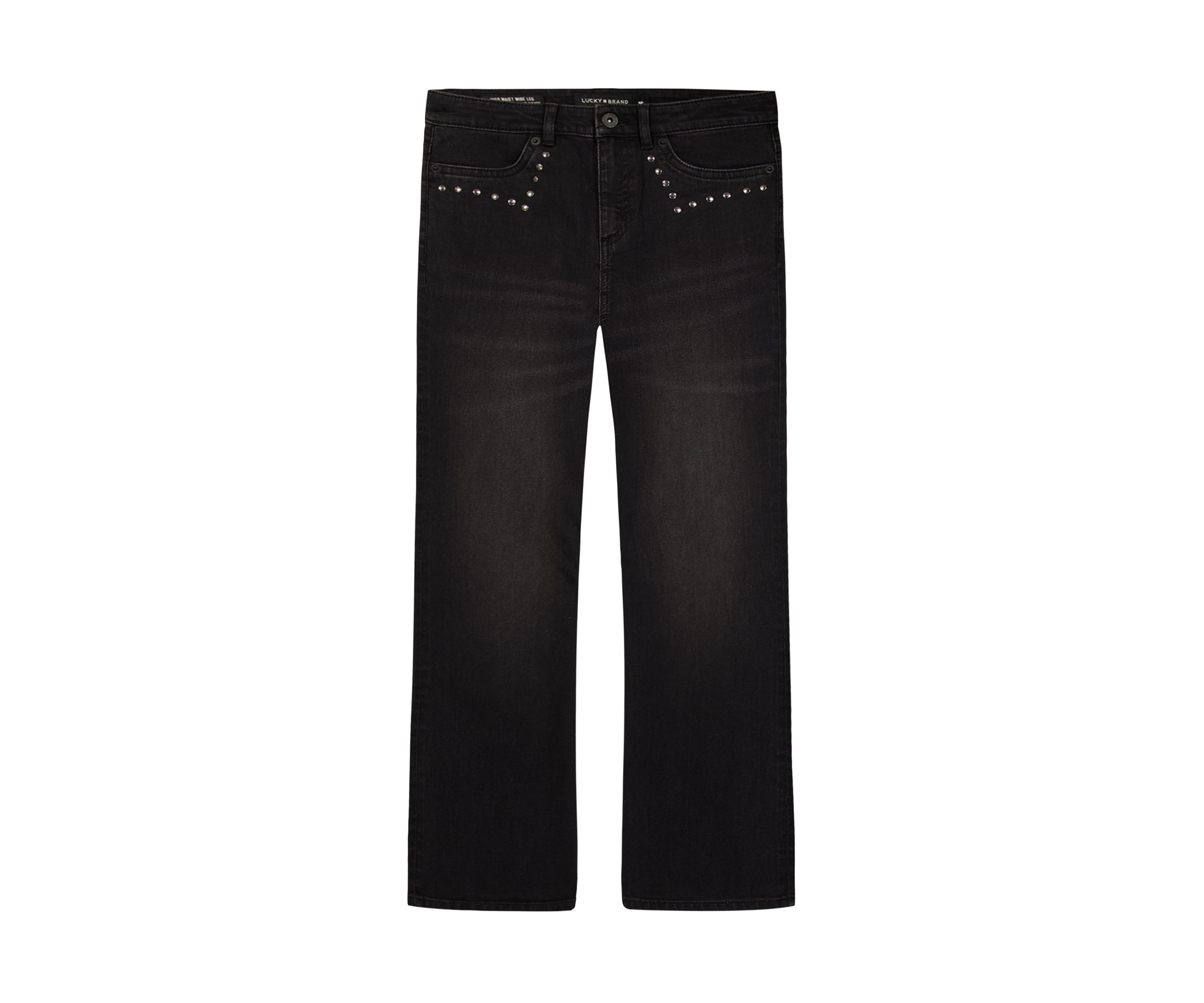Girls 7-16 High Rise Flare Jeans with Studs