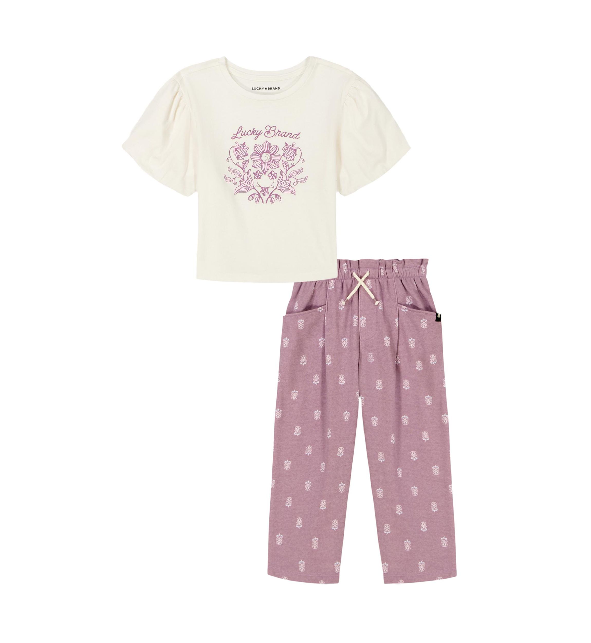 Girls 4-6x Graphic Top and Pants Set