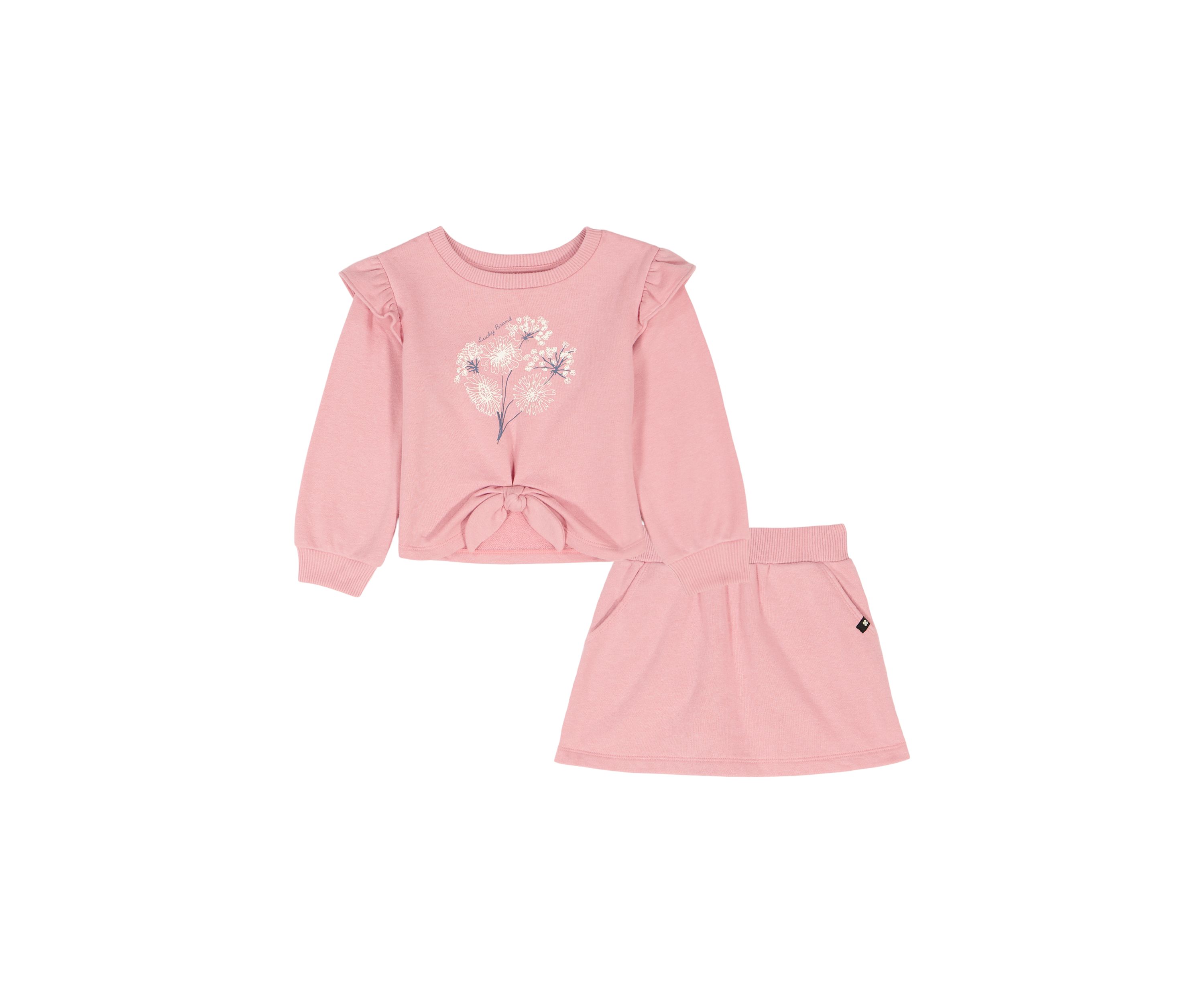 Girls 4-6x Flower Skort Set 