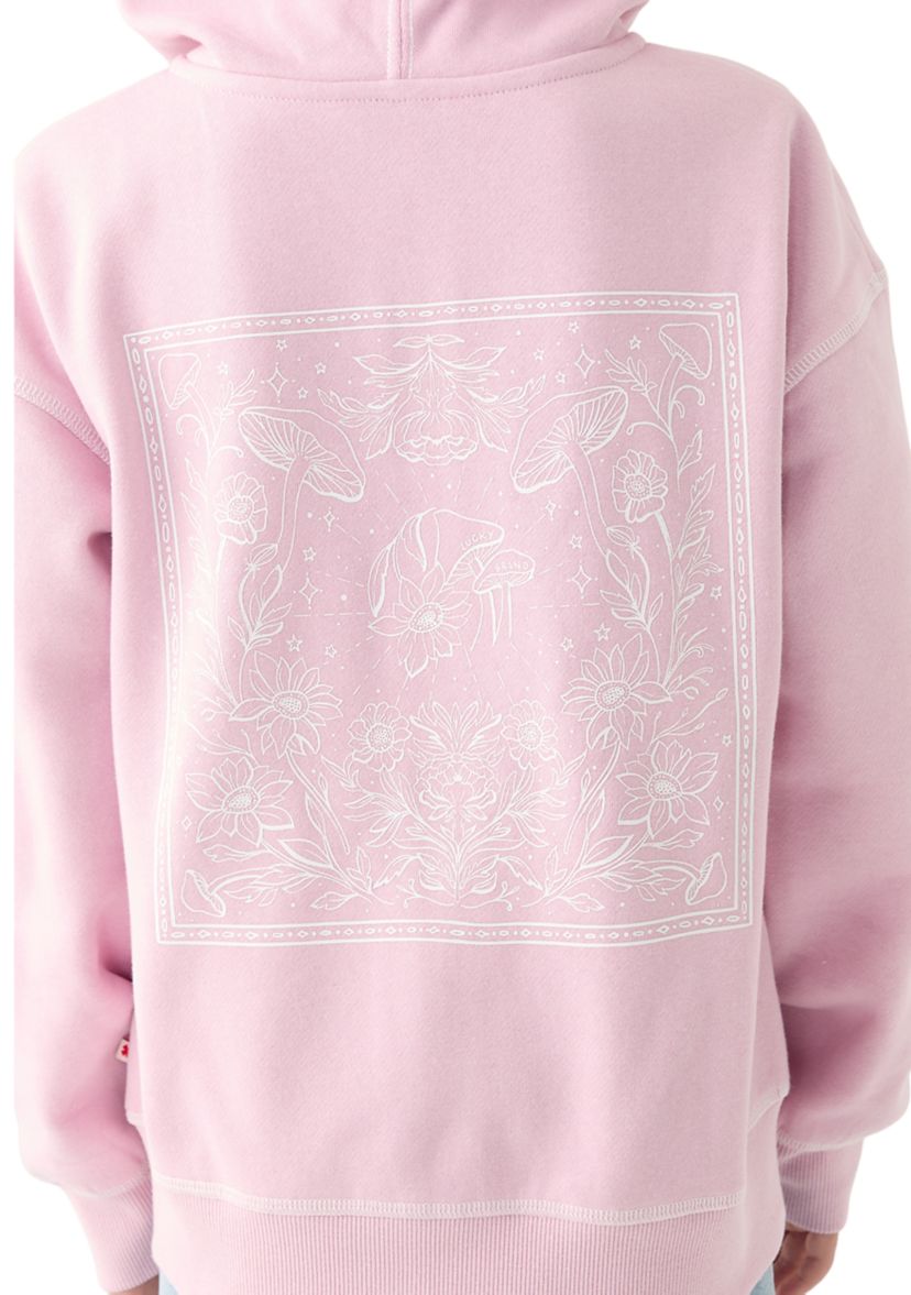 Girls 7-16 Mushroom Stamp Full Zip Sweatshirt