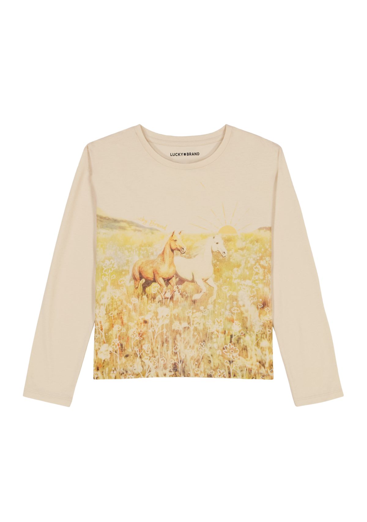 Girls 7-16 Horse Meadow Printed Top