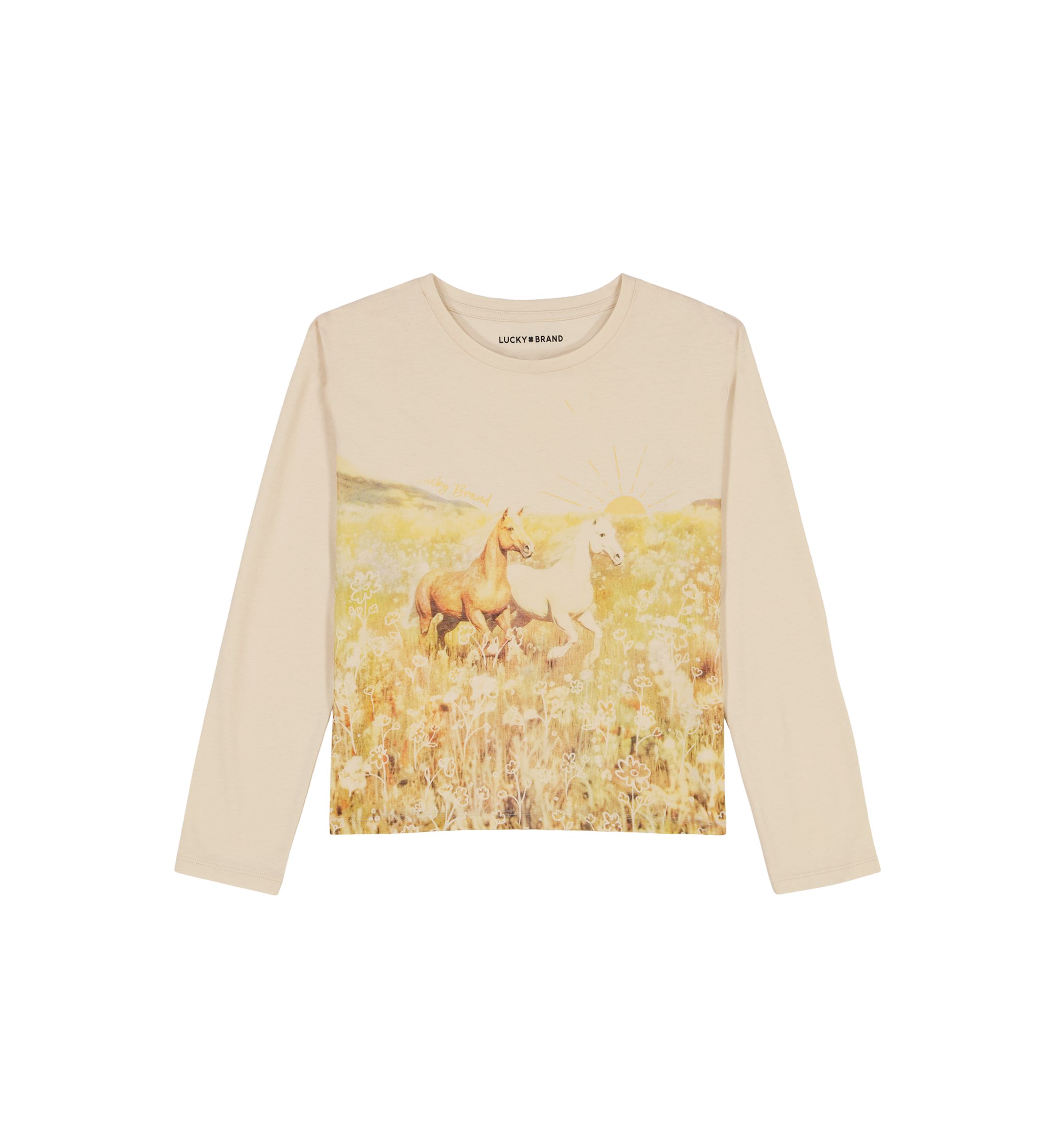 Girls 7-16 Horse Meadow Printed Top