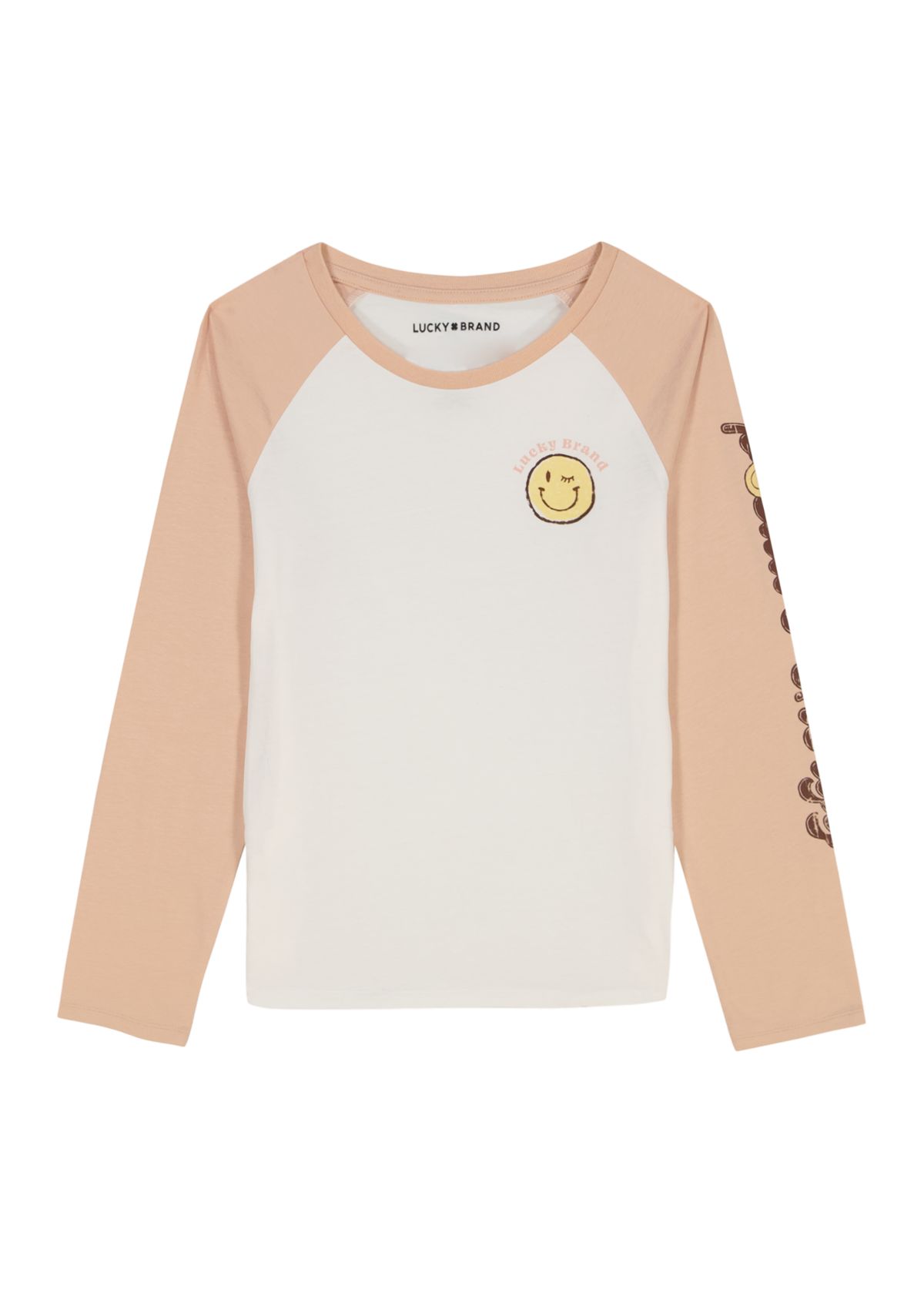 Girlsl 7-16 Long Raglan Sleeve Positive Energy Graphic T-Shirt 