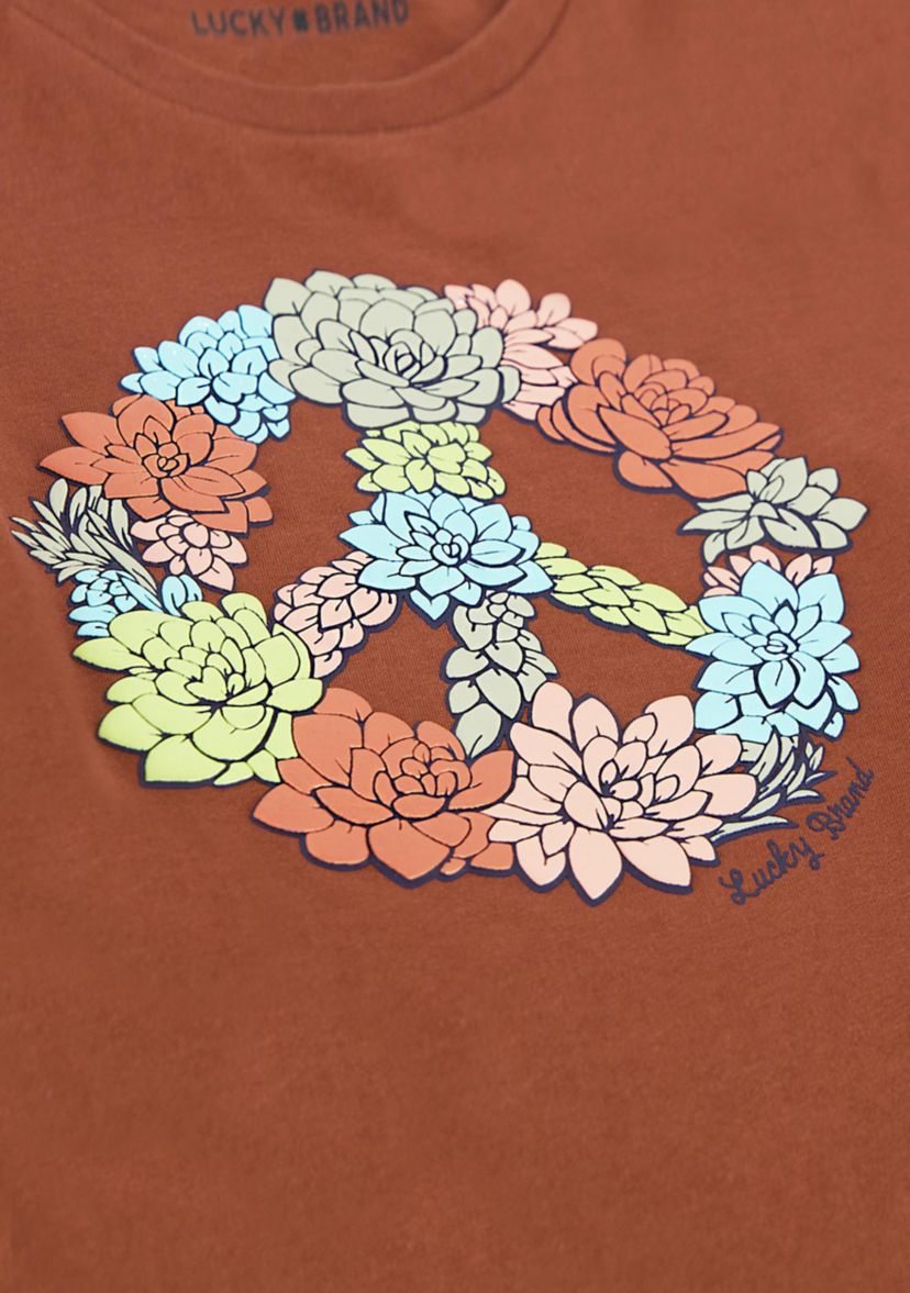 Girls 7-16 Peace Succulent Graphic T-Shirt