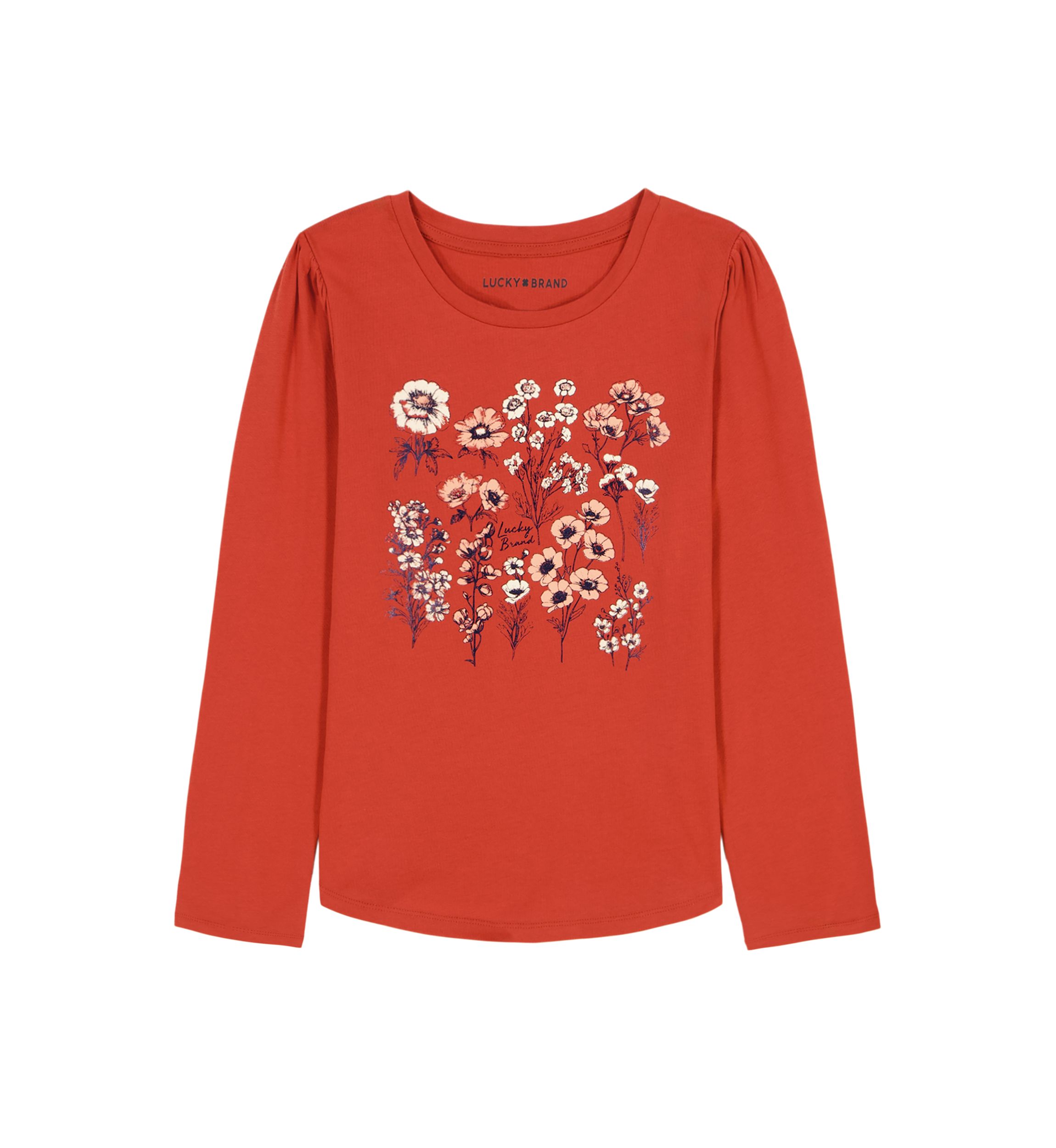 Girls 7-16 Long Sleeve Botanical T-Shirt