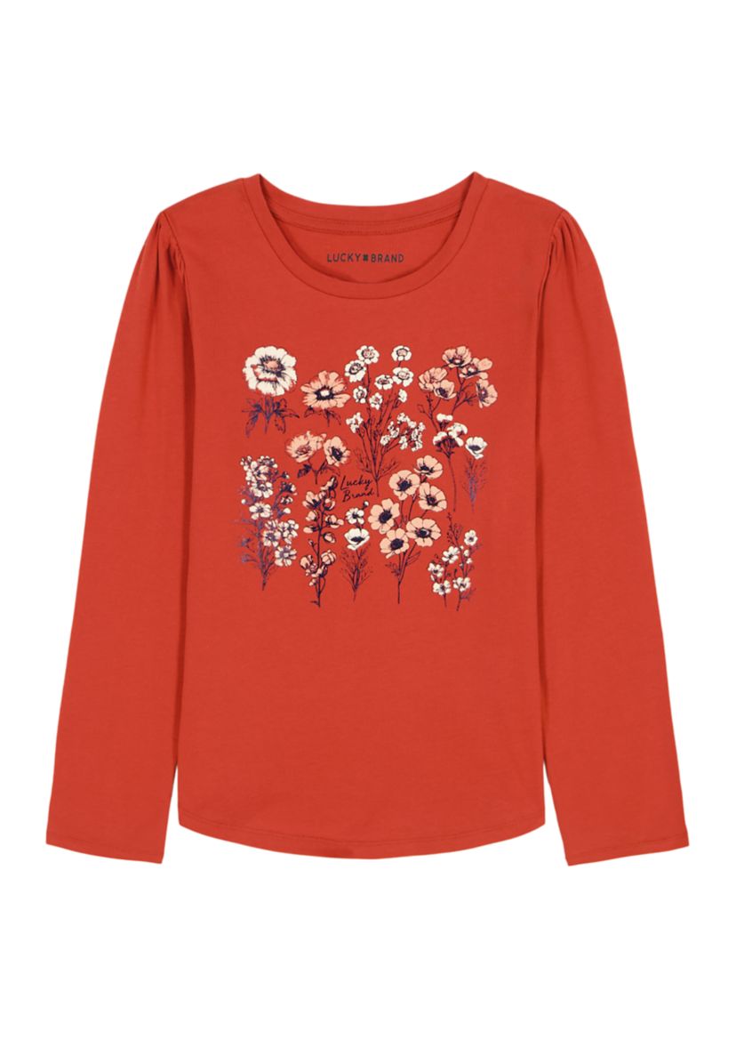 Girls 7-16 Long Sleeve Botanical T-Shirt