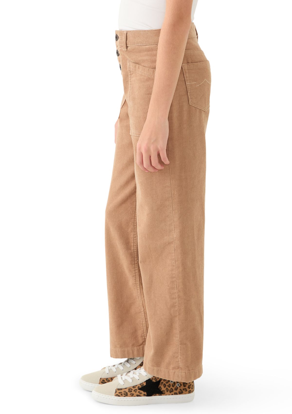 Girls 7-16 High Rise Corduroy Wide Leg Pants