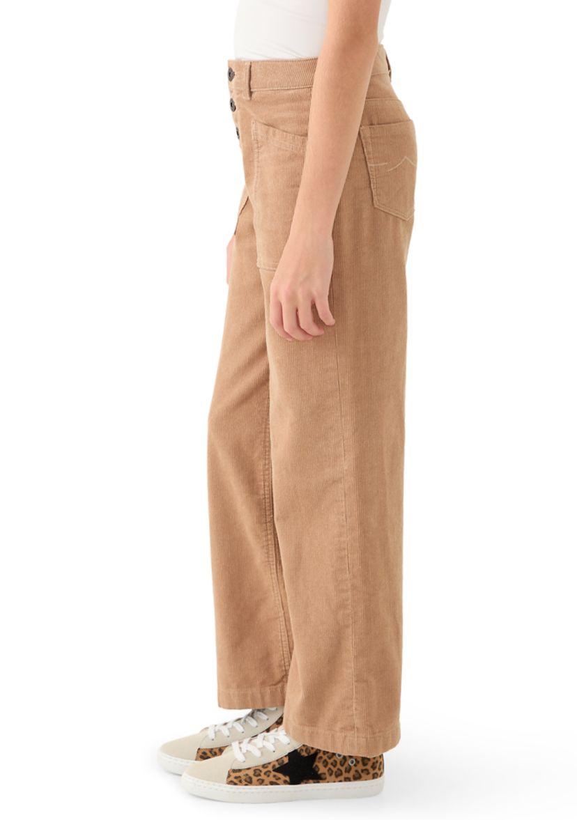 Girls 7-16 High Rise Corduroy Wide Leg Pants