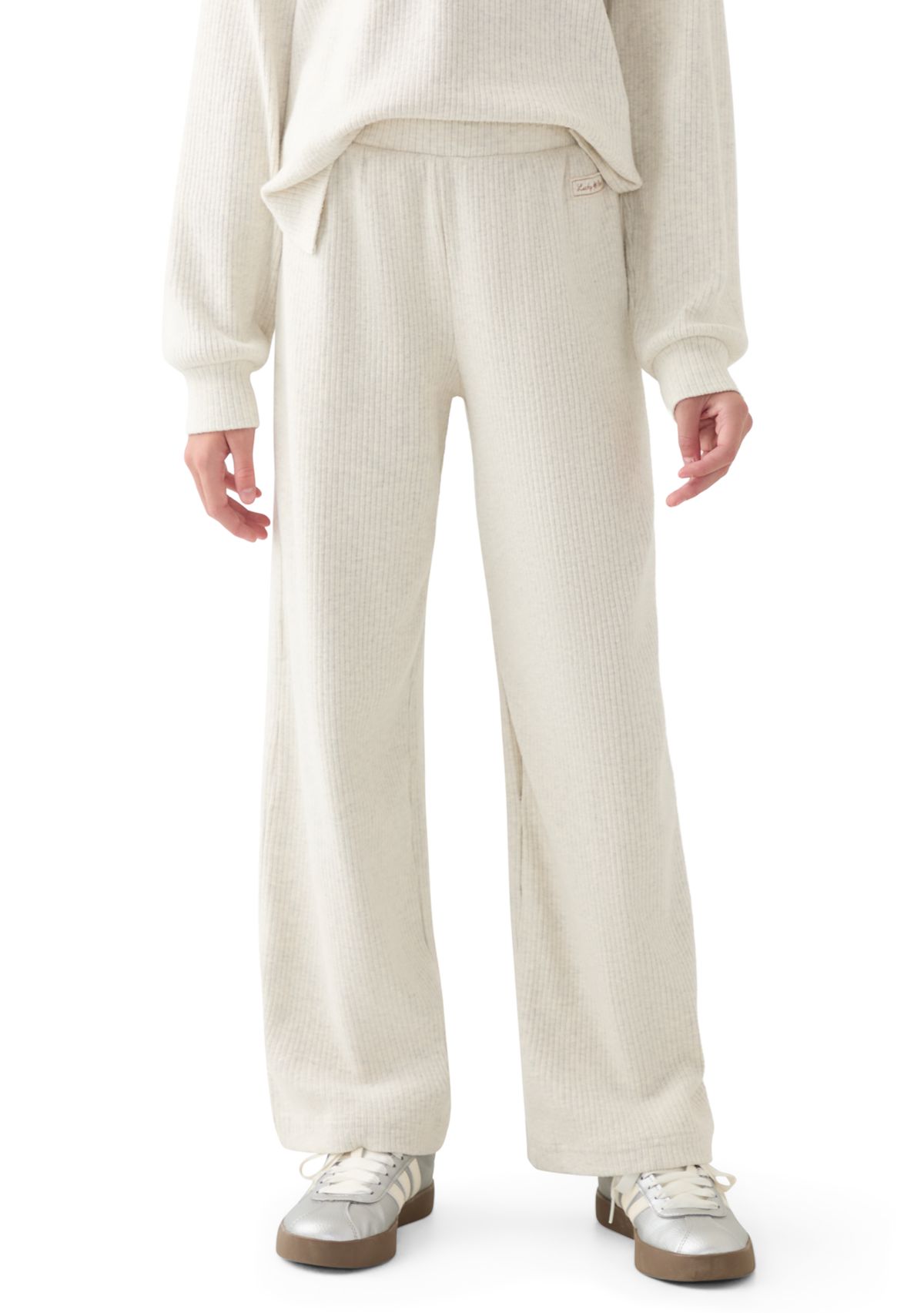 Girls 7-16 Thick Rib Knit Wide Leg Pants