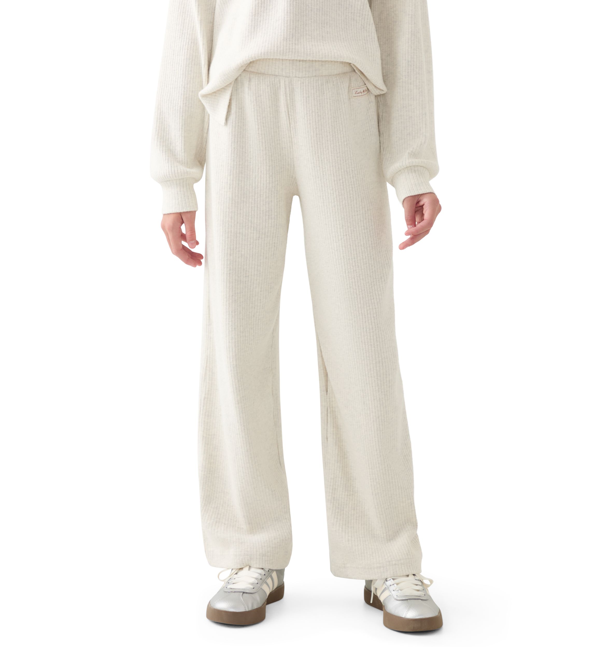 Girls 7-16 Thick Rib Knit Wide Leg Pants