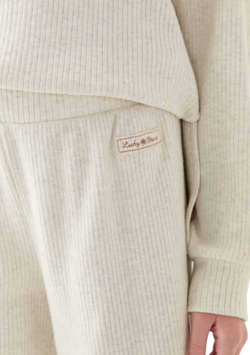 Girls 7-16 Thick Rib Knit Wide Leg Pants