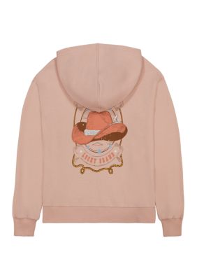 Lucky Brand Girls 7-16 Wild West Tour Full Zip Hoodie, Peach