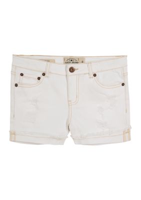 Lucky Brand Girls 7-16 Ronnie Shorts, White, 14 -  0194753851474