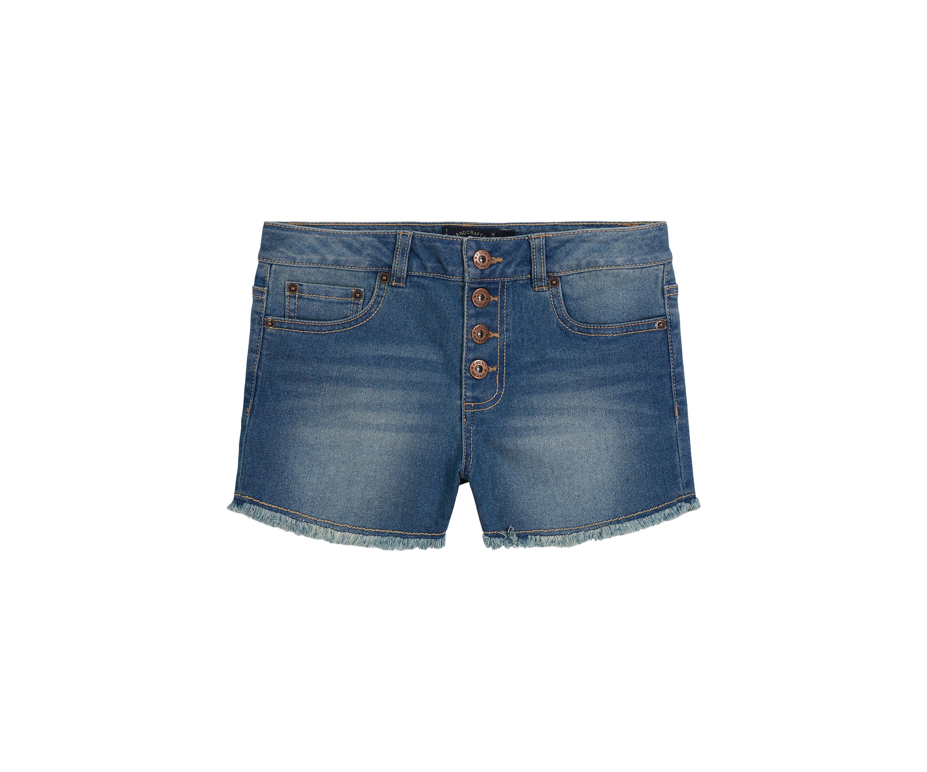 Girls 7-16 4-Button Shorts 