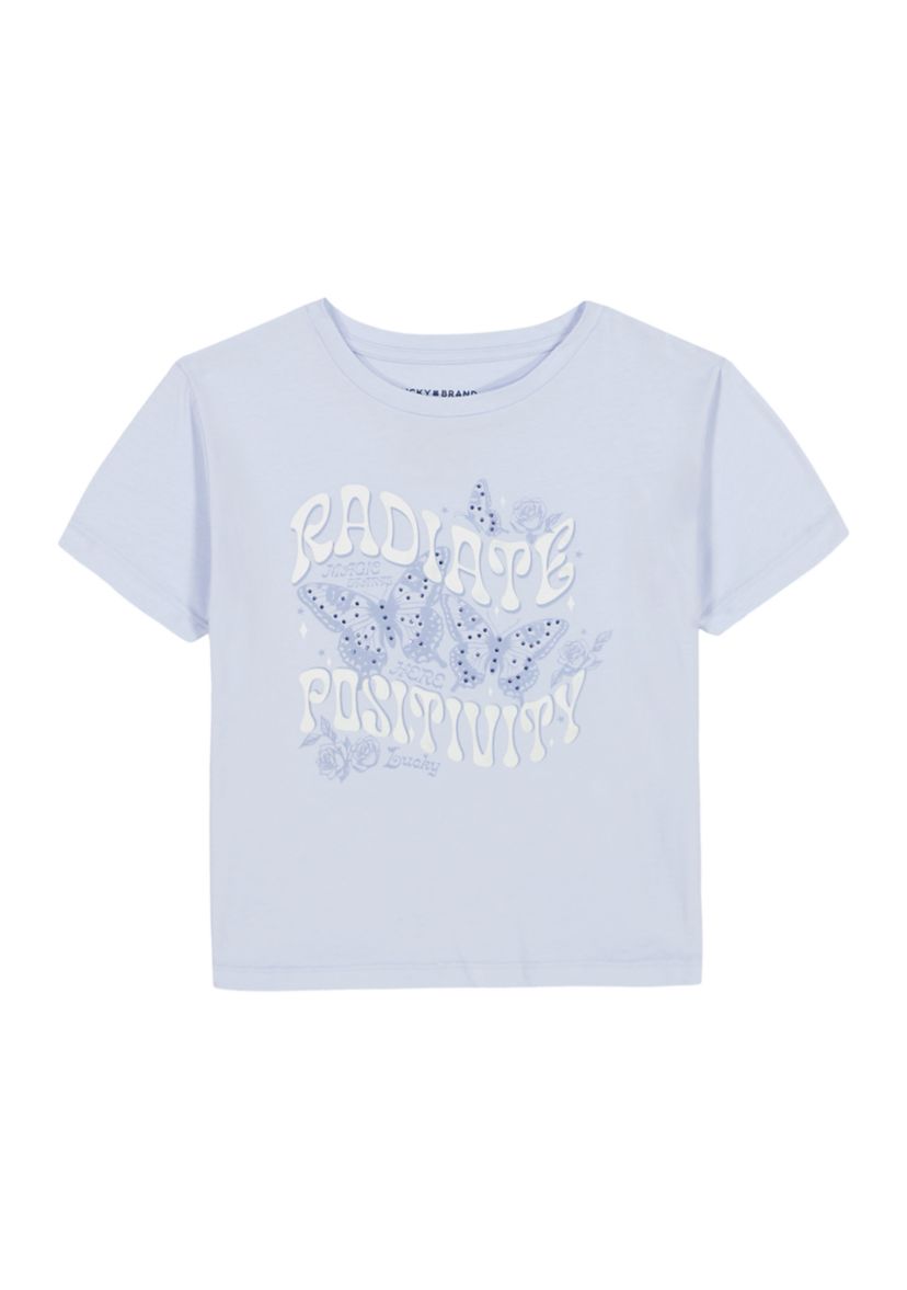 Girls 7-16 Short Sleeve Positivity Graphic T-Shirt 