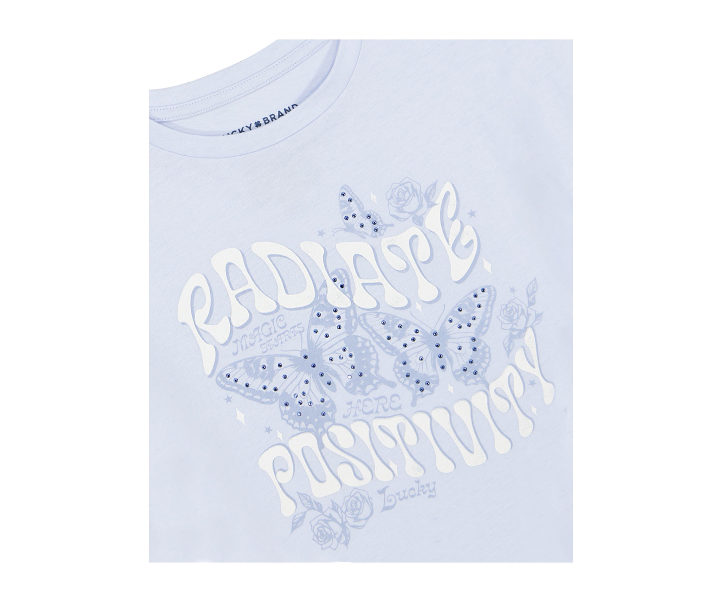Girls 7-16 Short Sleeve Positivity Graphic T-Shirt 