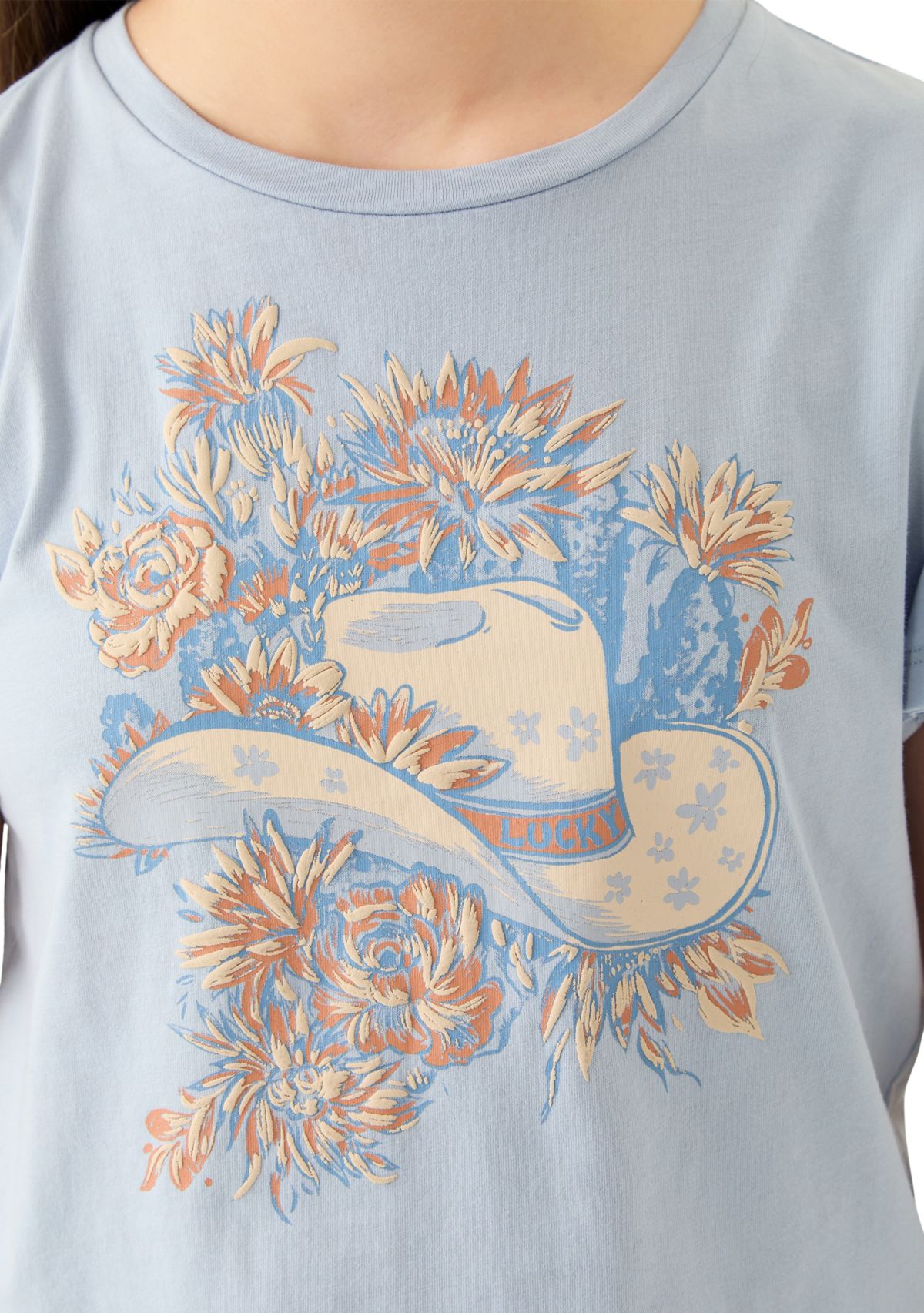 Girls 7-16 Short Sleeve Cowgirl Graphic T-Shirt 