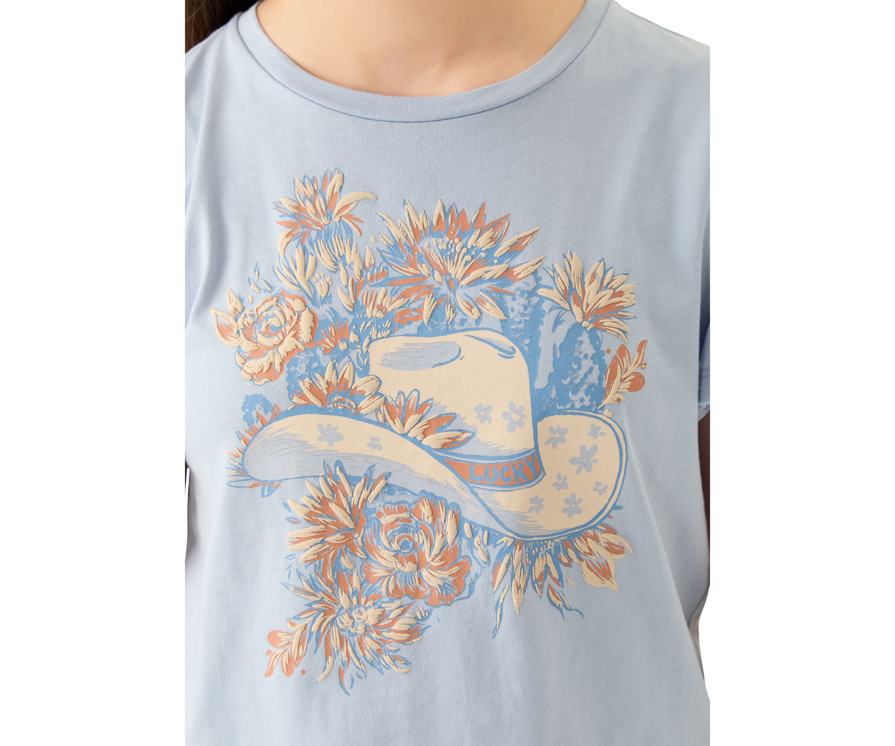Girls 7-16 Short Sleeve Cowgirl Graphic T-Shirt 