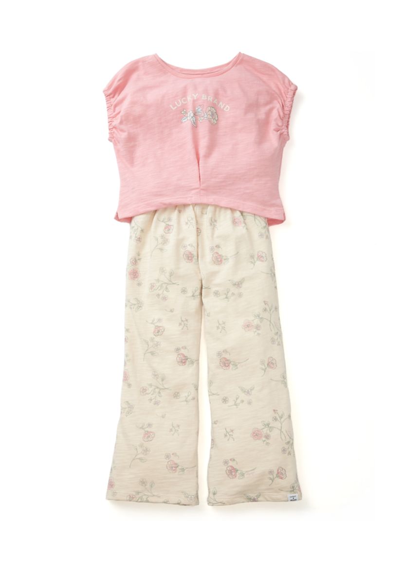 Girls 4-6x Printed Pant Set 