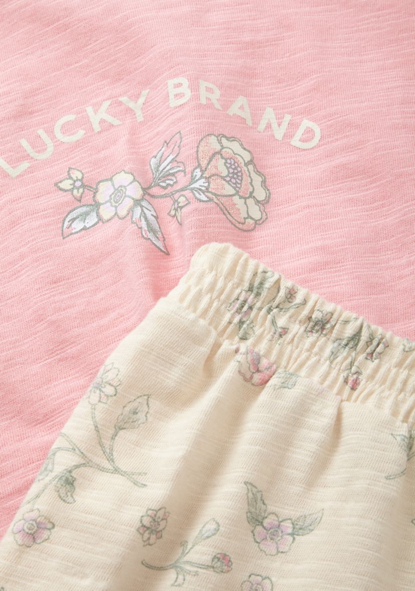 Girls 4-6x Printed Pant Set 