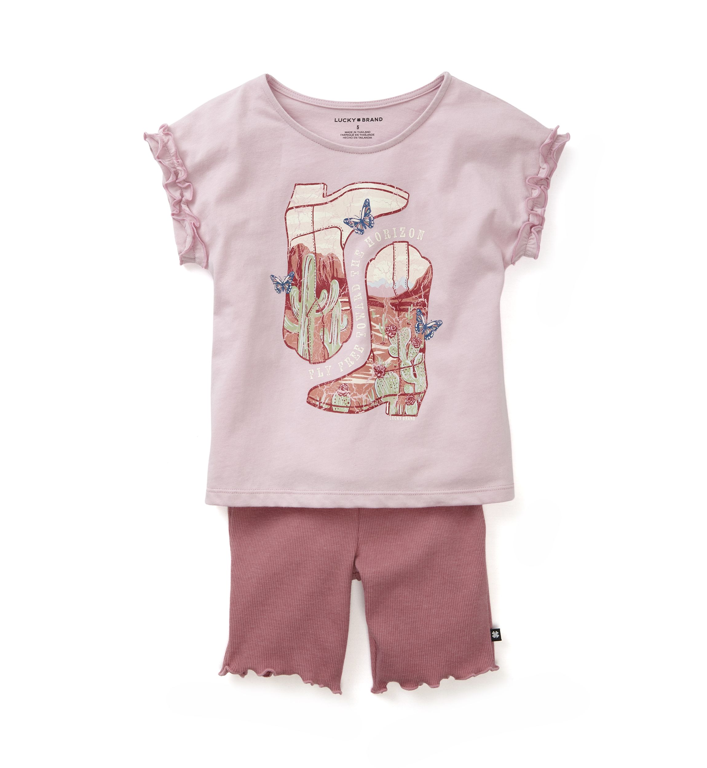 Girls 4-6x Bike Shorts Set