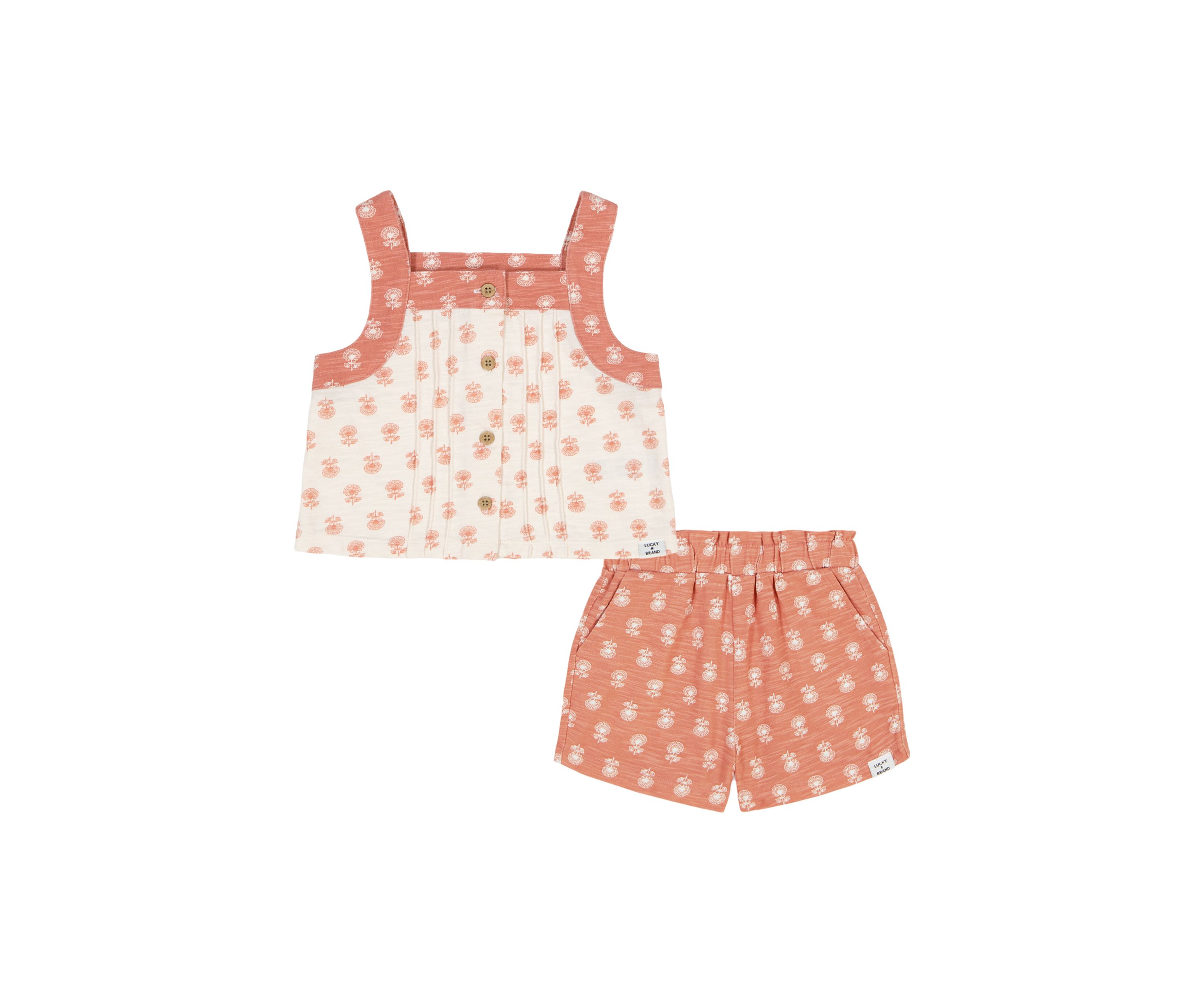 Girls 4-6x Printed Top and Shorts Set