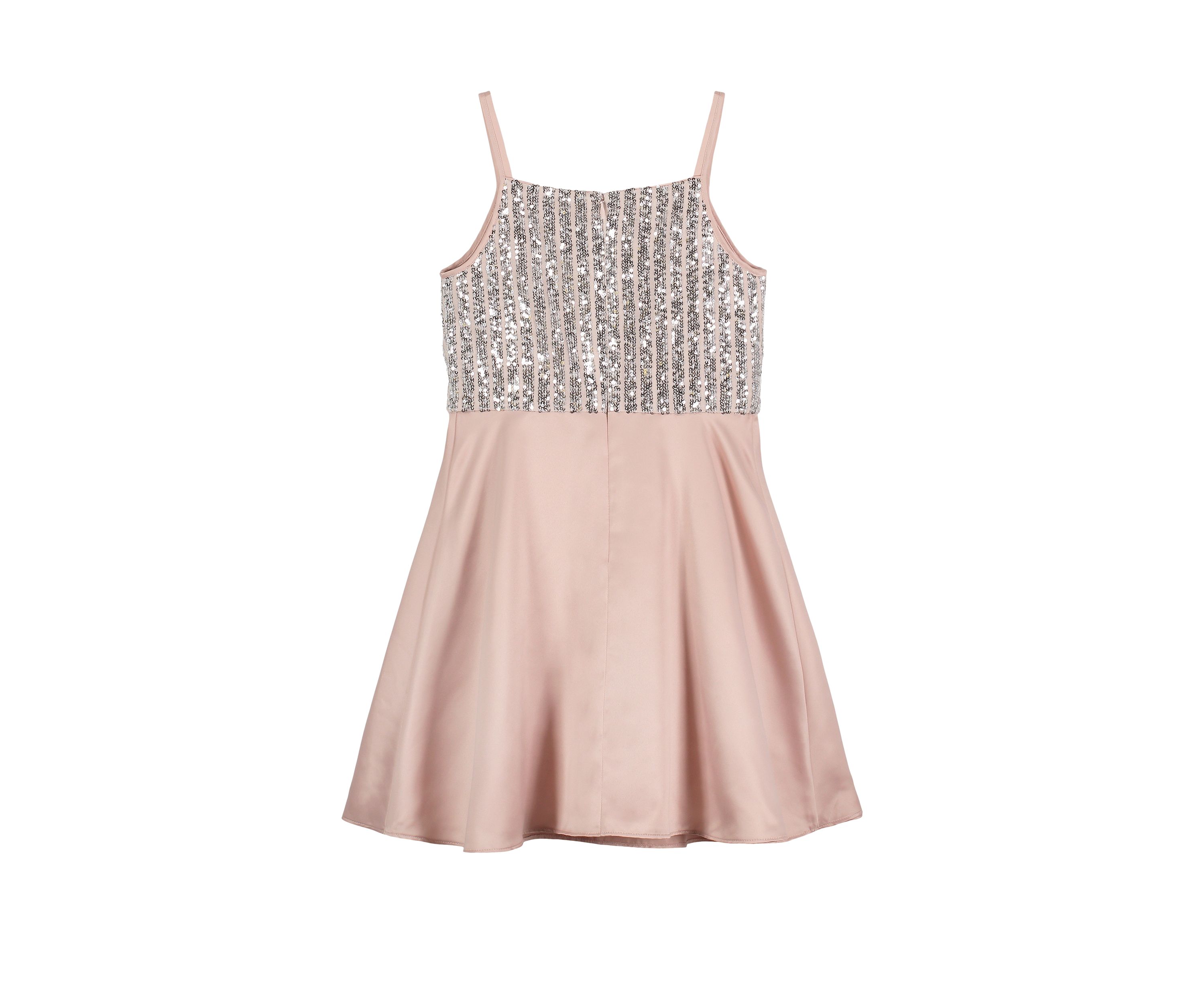 Girls 7-16 Sequin Bodice with Charmeuse Skirt Dress 