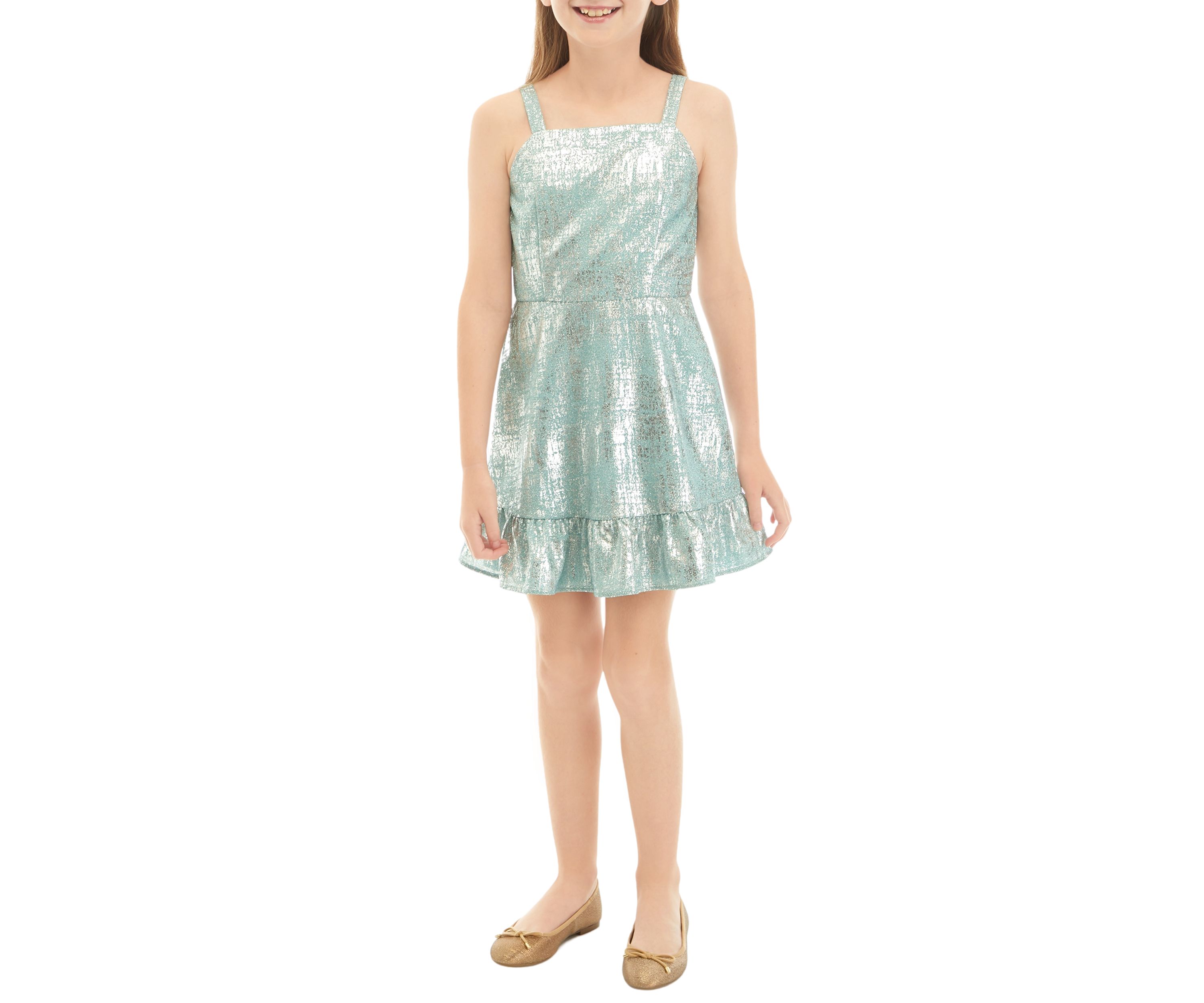 Girls 7-16 Spaghetti Strap Sequin Dress