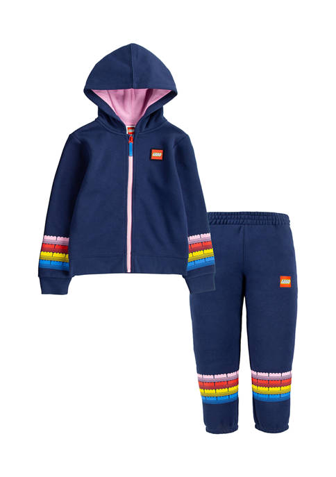 Crayola® Girls 4-6x Striped Jacket and Fleece Pants